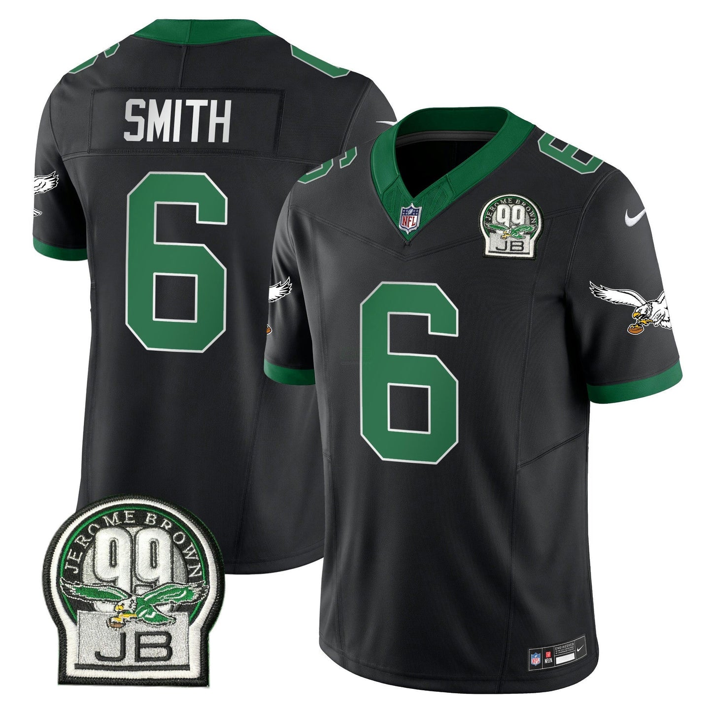 Camisa NFL Men’s Jerome Brown Patch Kelly Green Alternativa Jersey