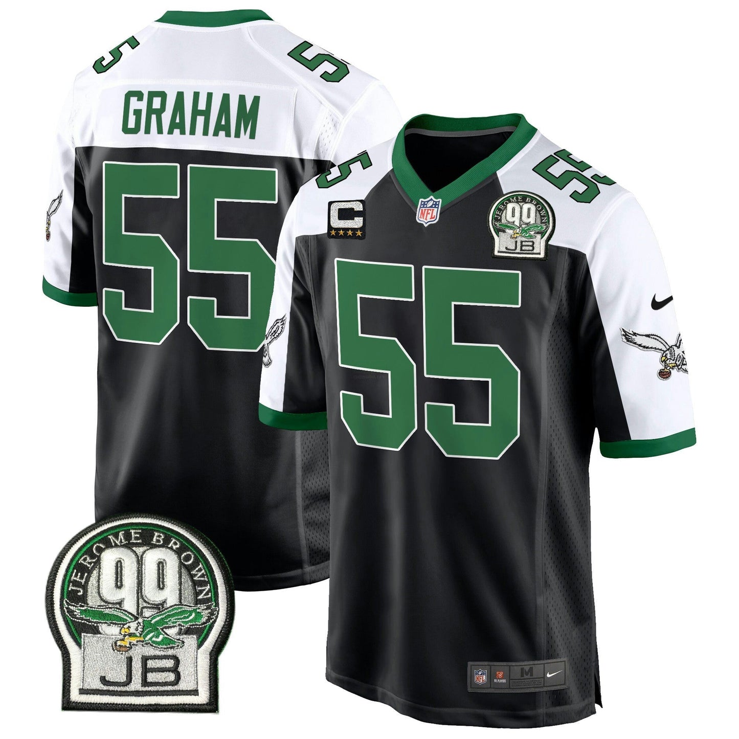 Camisa NFL Men’s Jerome Brown Patch Kelly Green Game Jersey