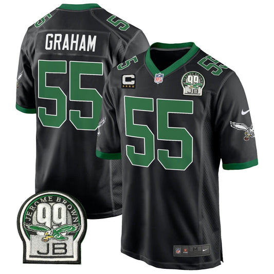 Camisa NFL Men’s Jerome Brown Patch Kelly Green Game Jersey