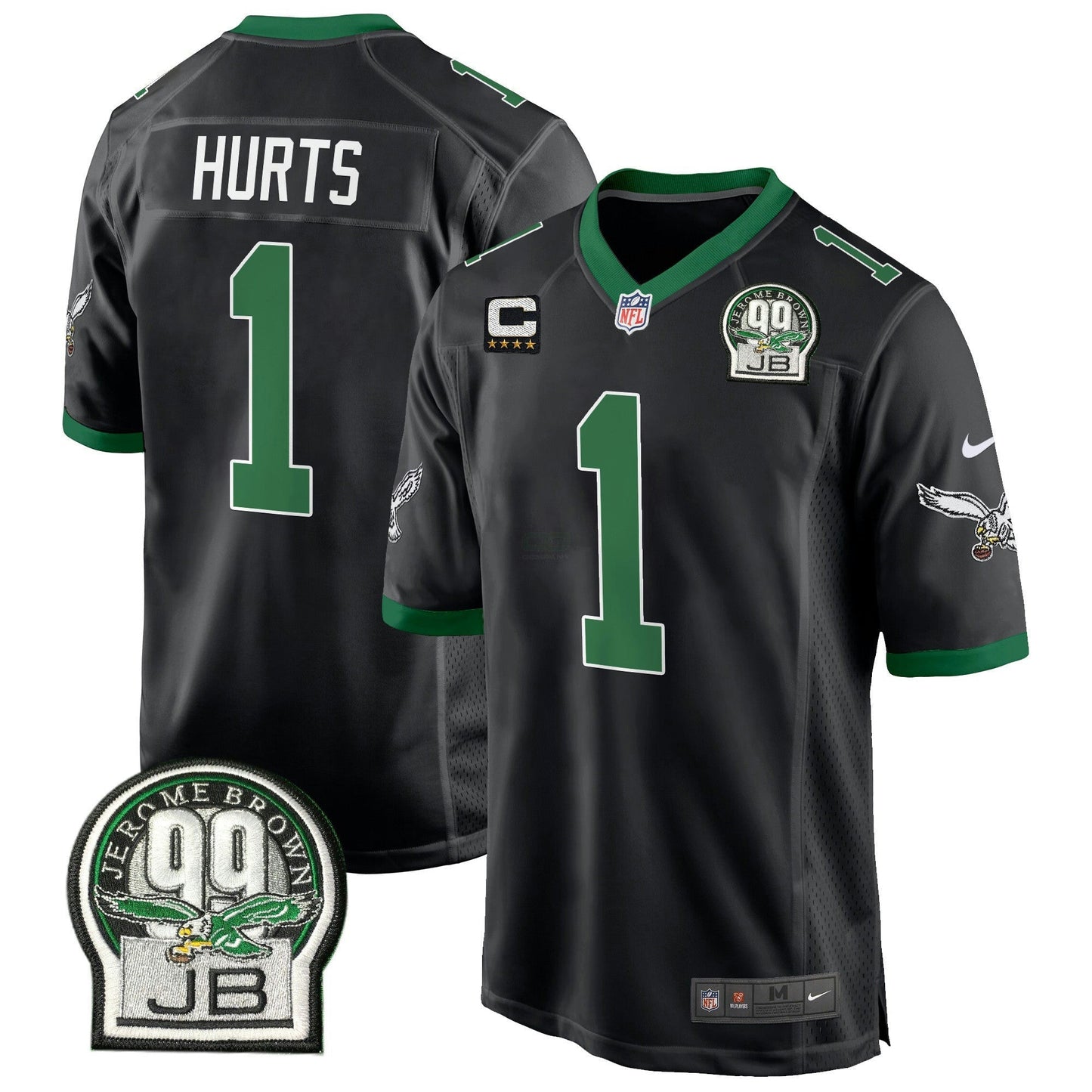 Camisa NFL Men’s Jerome Brown Patch Kelly Green Game Jersey