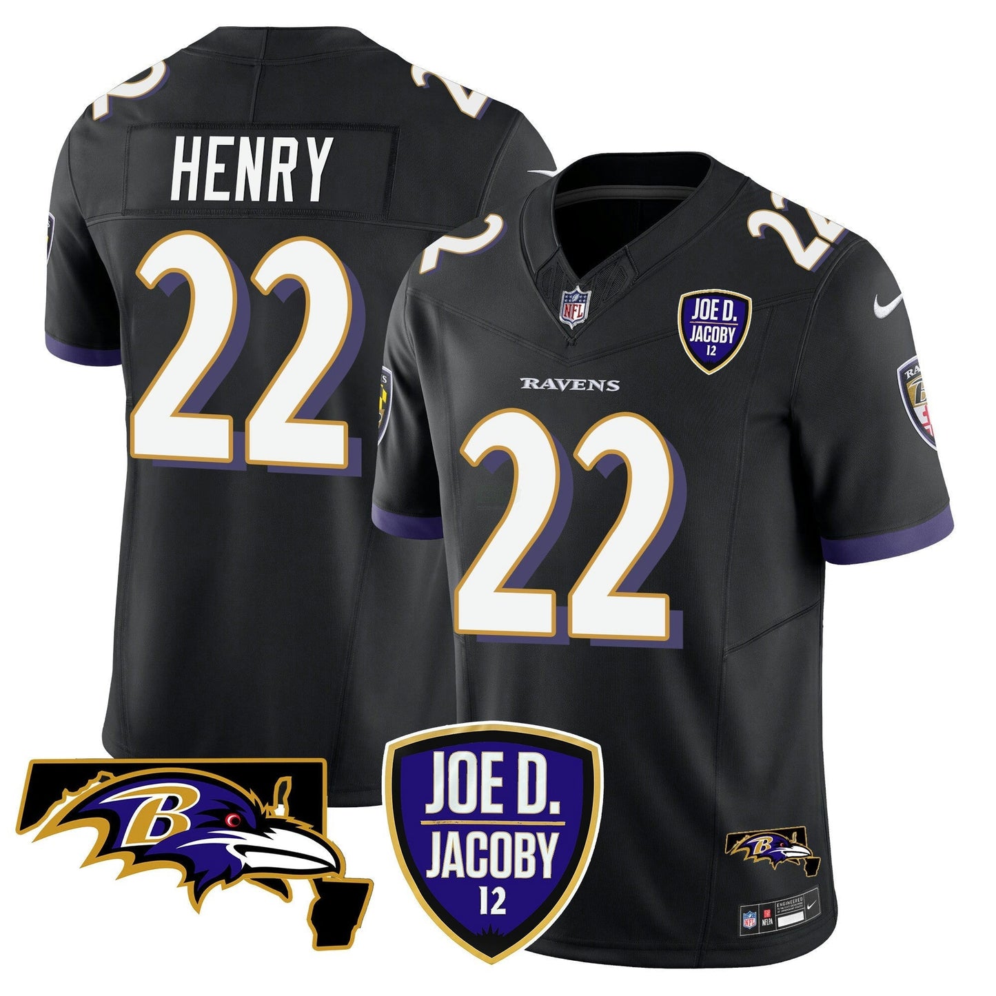 Camisa NFL Men’s Joe D & Jacoby Patch Vapor Limited Jersey
