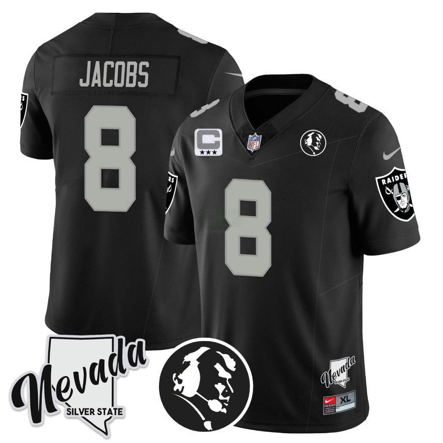Camisa NFL Men’s John Madden Honoring & Nevada Silver State Patch Vapor Jersey