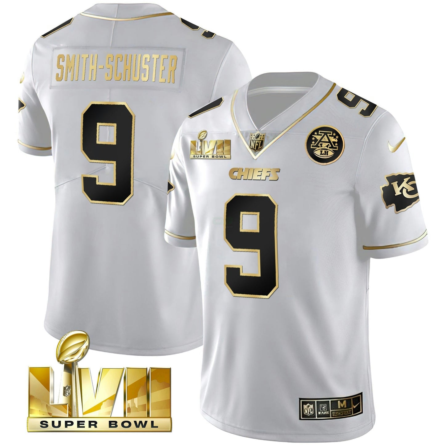 Camisa NFL Men’s JuJu Smith-Schuster Branca Dourada & Preta Dourada Jersey
