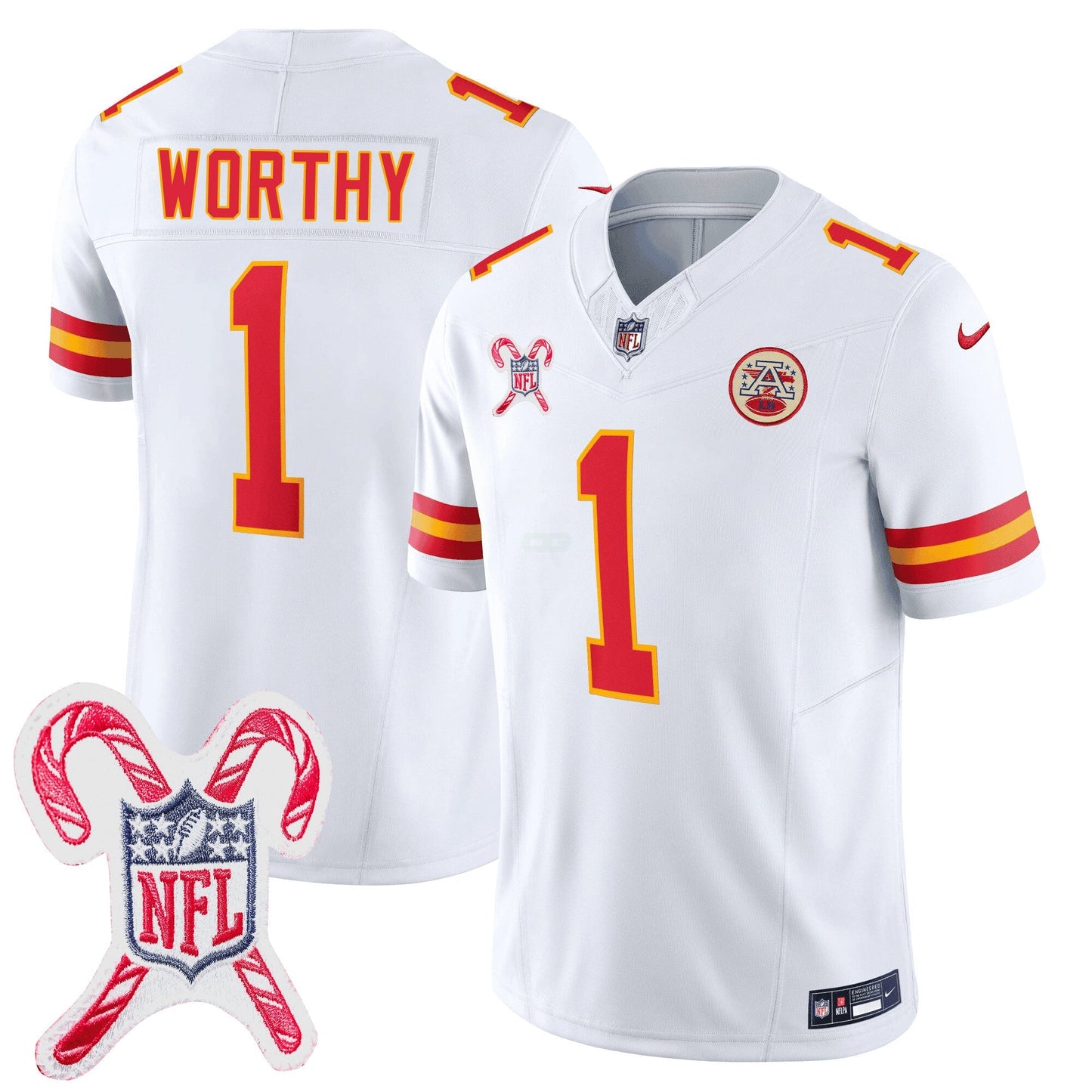 Camisa NFL Men’s Kansas City Christmas Patch Vapor Limited Jersey