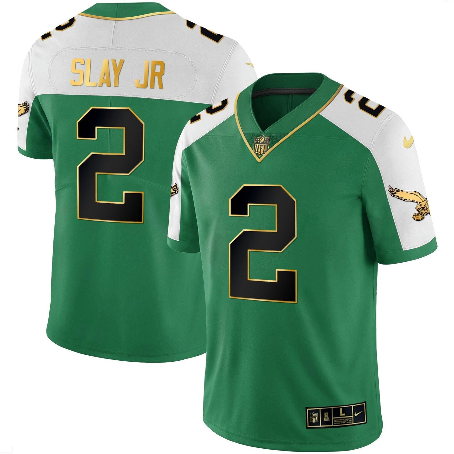 Camisa NFL Men’s Kelly Green Alternativa Dourada Jersey - Kelly Alternativa