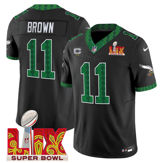 Camisa NFL Men’s Kelly Green St. Patrick’s Day Super Bowl LIX Patch Vapor Limited Jersey