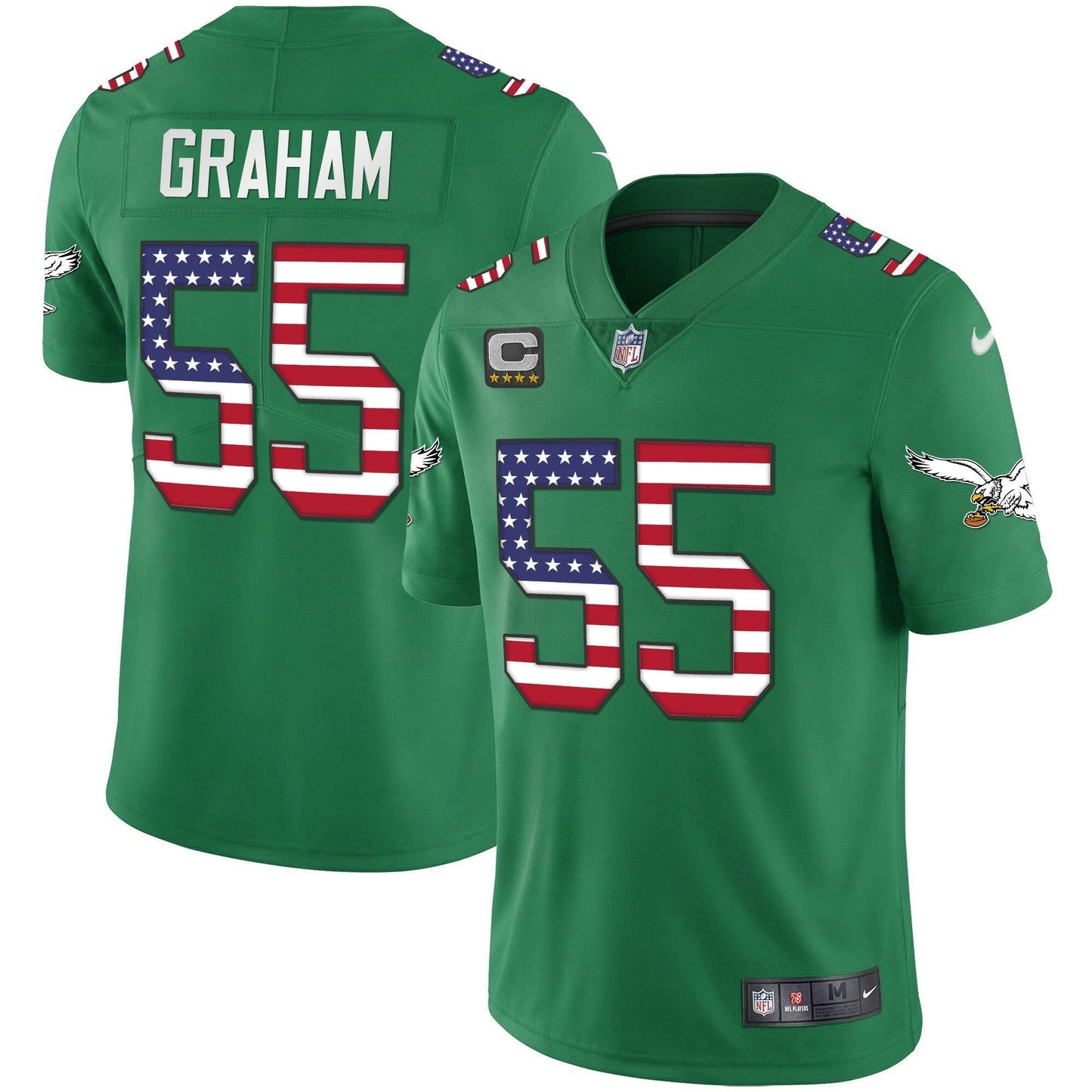 Camisa NFL Men’s Kelly Verde Dourada Flag Vapor Jersey