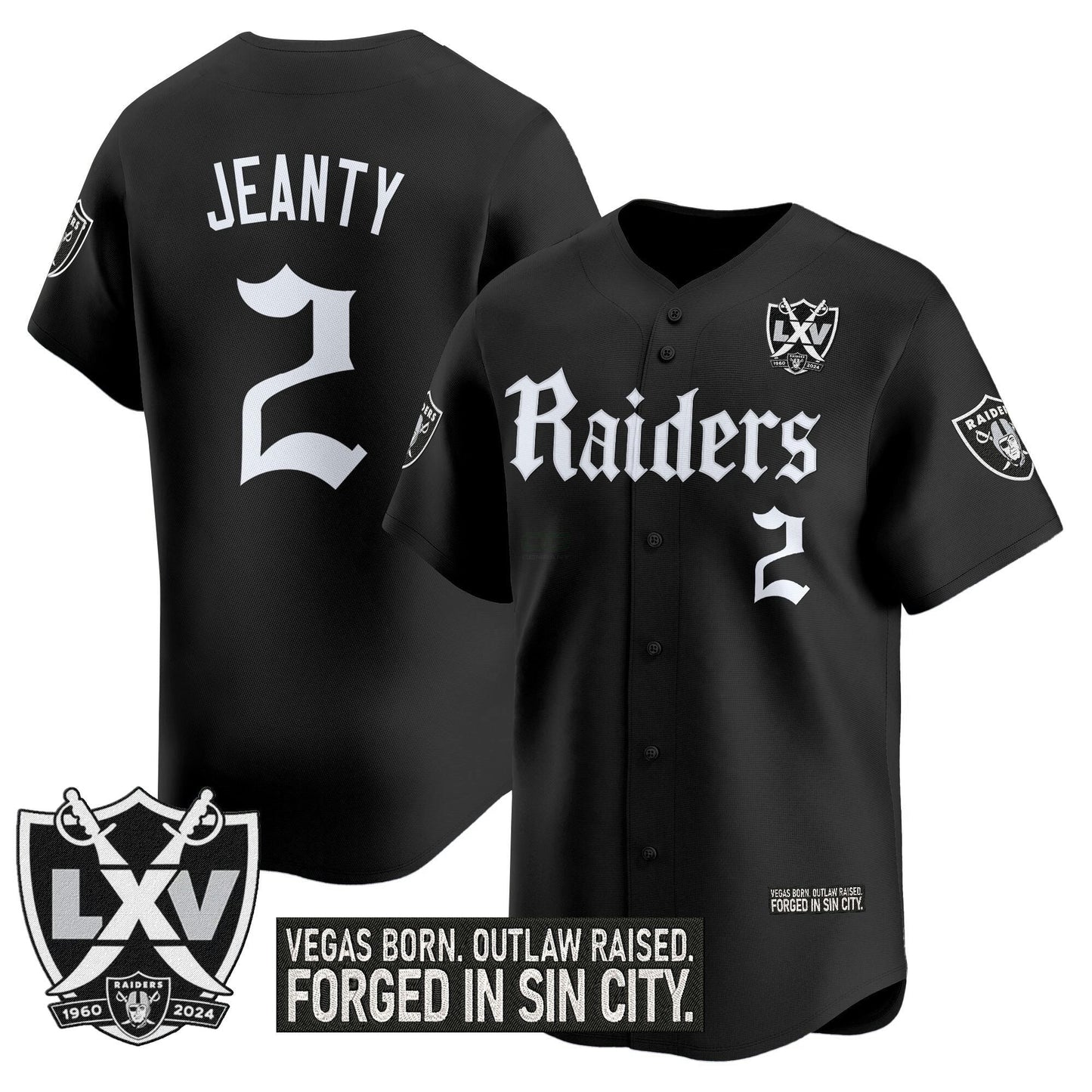 Camisa NFL Men’s Las Vegas ‘Gothic Sin City Shadows Edition’ Vapor Jersey
