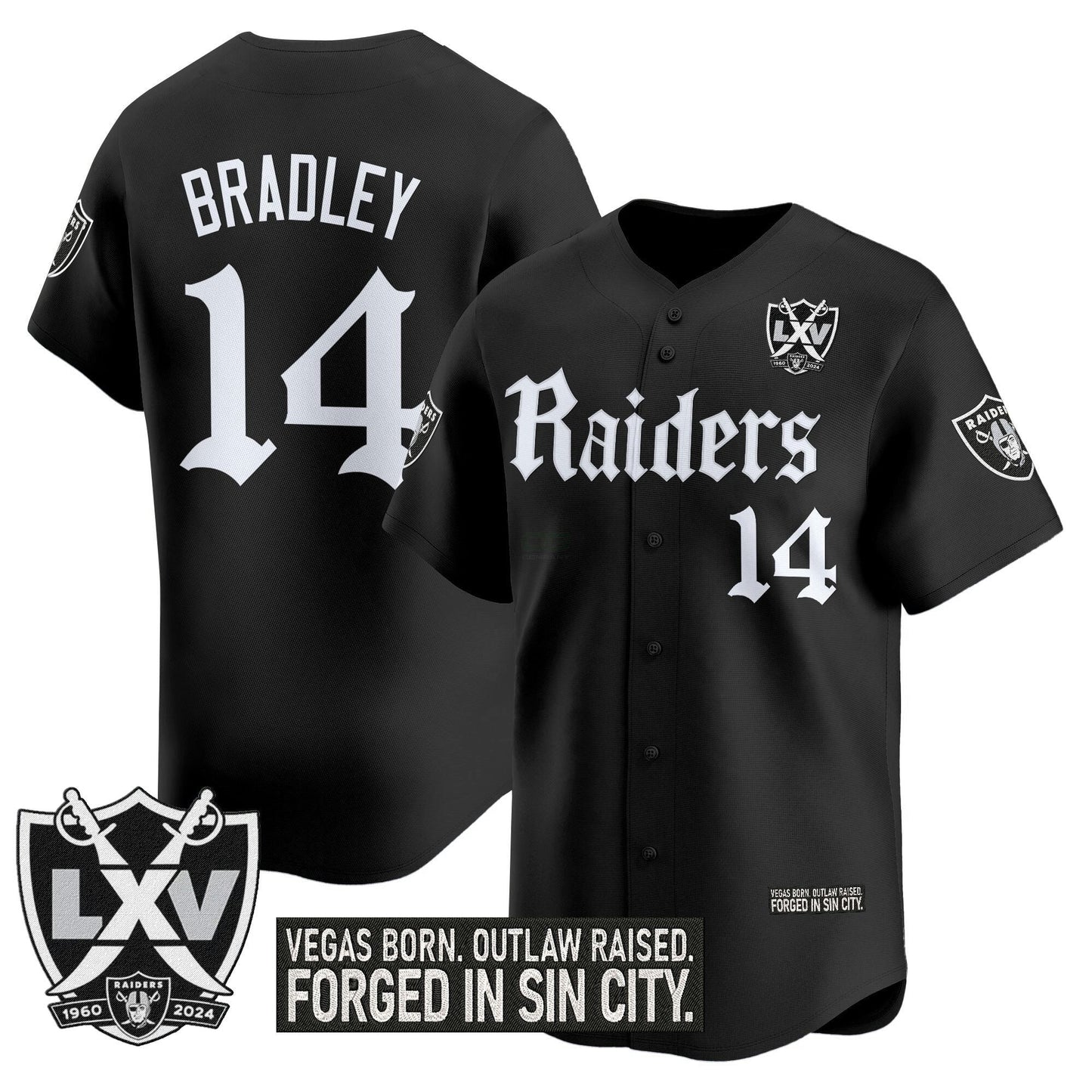 Camisa NFL Men’s Las Vegas ‘Gothic Sin City Shadows Edition’ Vapor Jersey