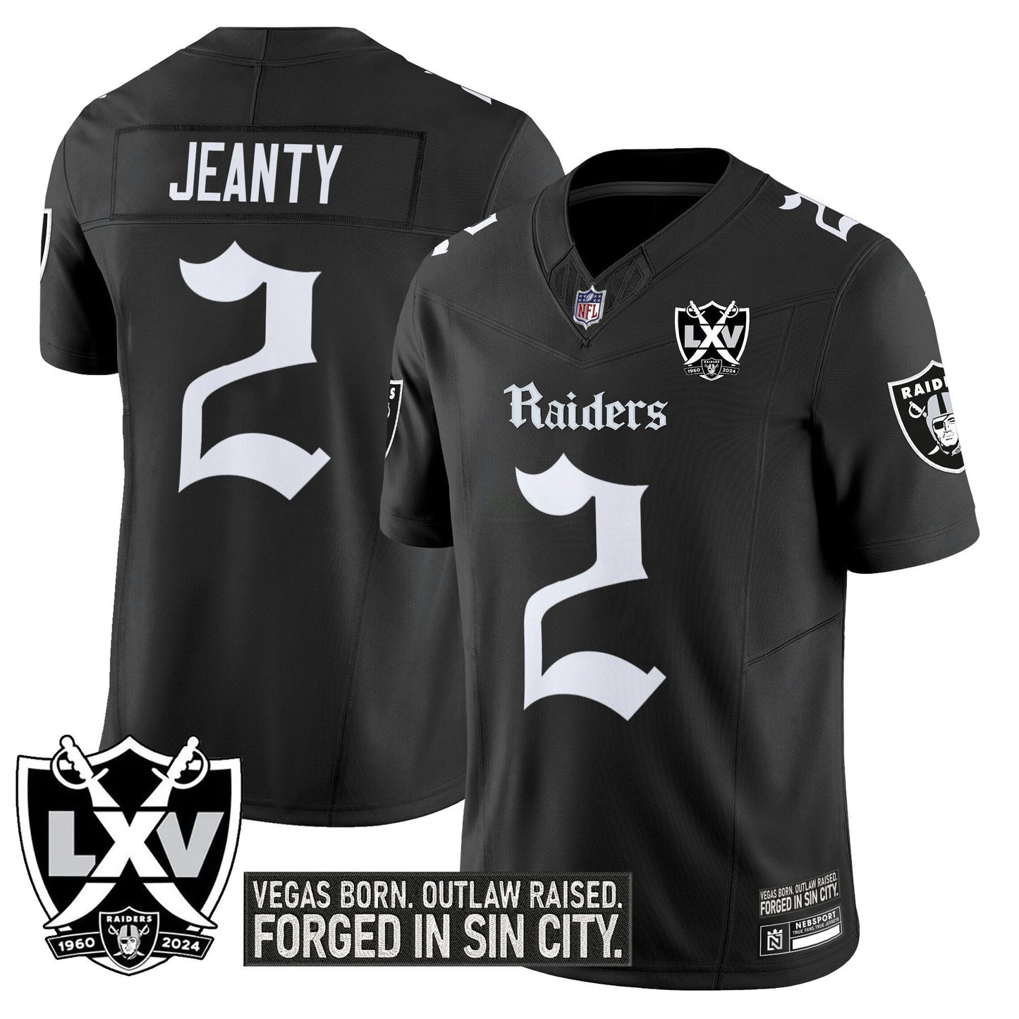 Camisa NFL Men’s Las Vegas ‘Gothic Sin City Shadows Edition’ Vapor Limited Jersey