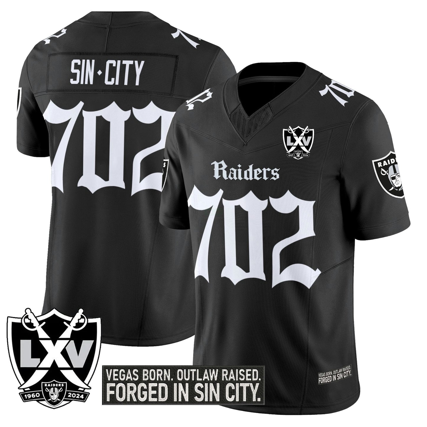 Camisa NFL Men’s Las Vegas ‘Gothic Sin City Shadows Edition’ Vapor Limited Jersey V2