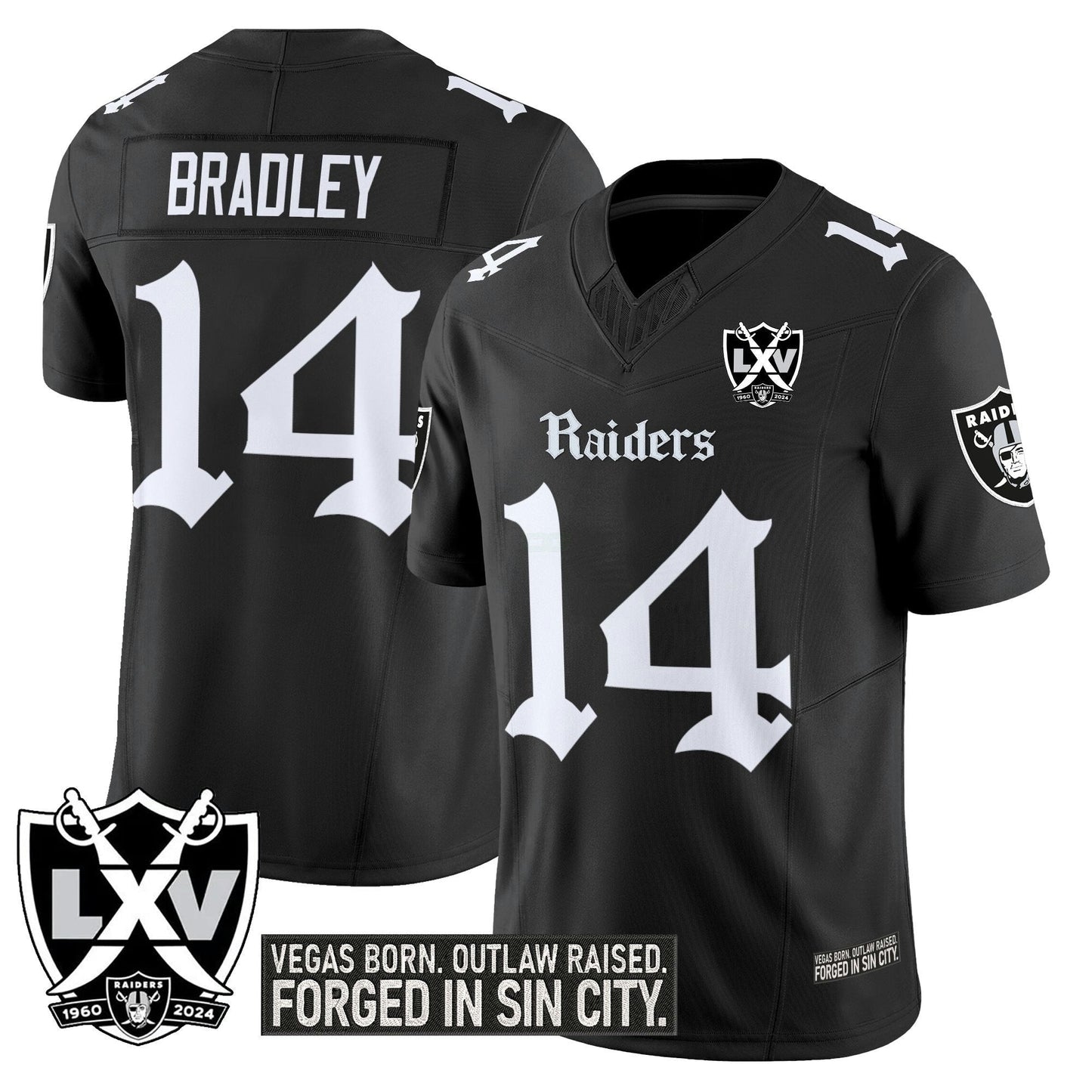 Camisa NFL Men’s Las Vegas ‘Gothic Sin City Shadows Edition’ Vapor Limited Jersey V2