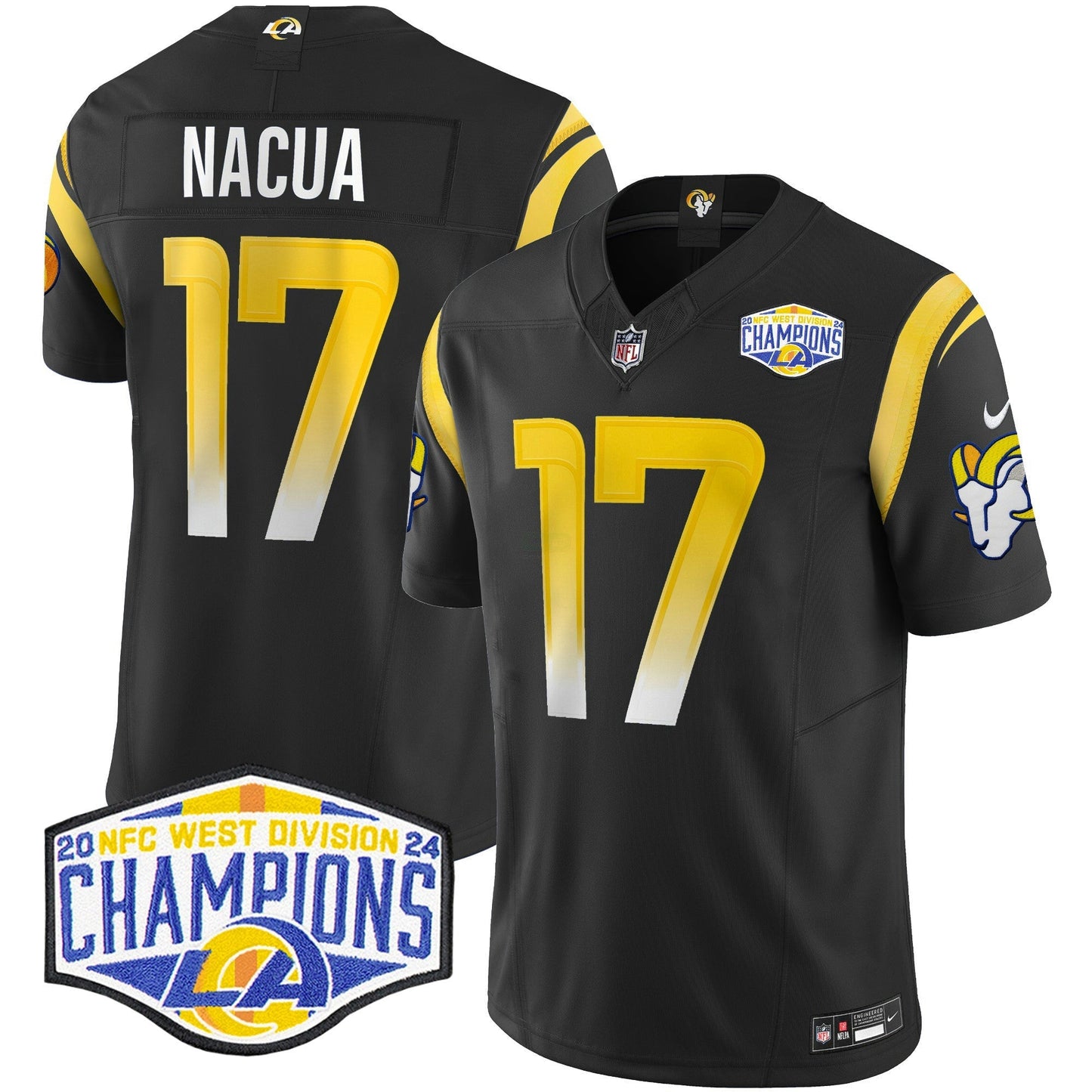 Camisa NFL Men’s Los Angeles 2024 NFC West Division Champions Vapor Limited Jersey