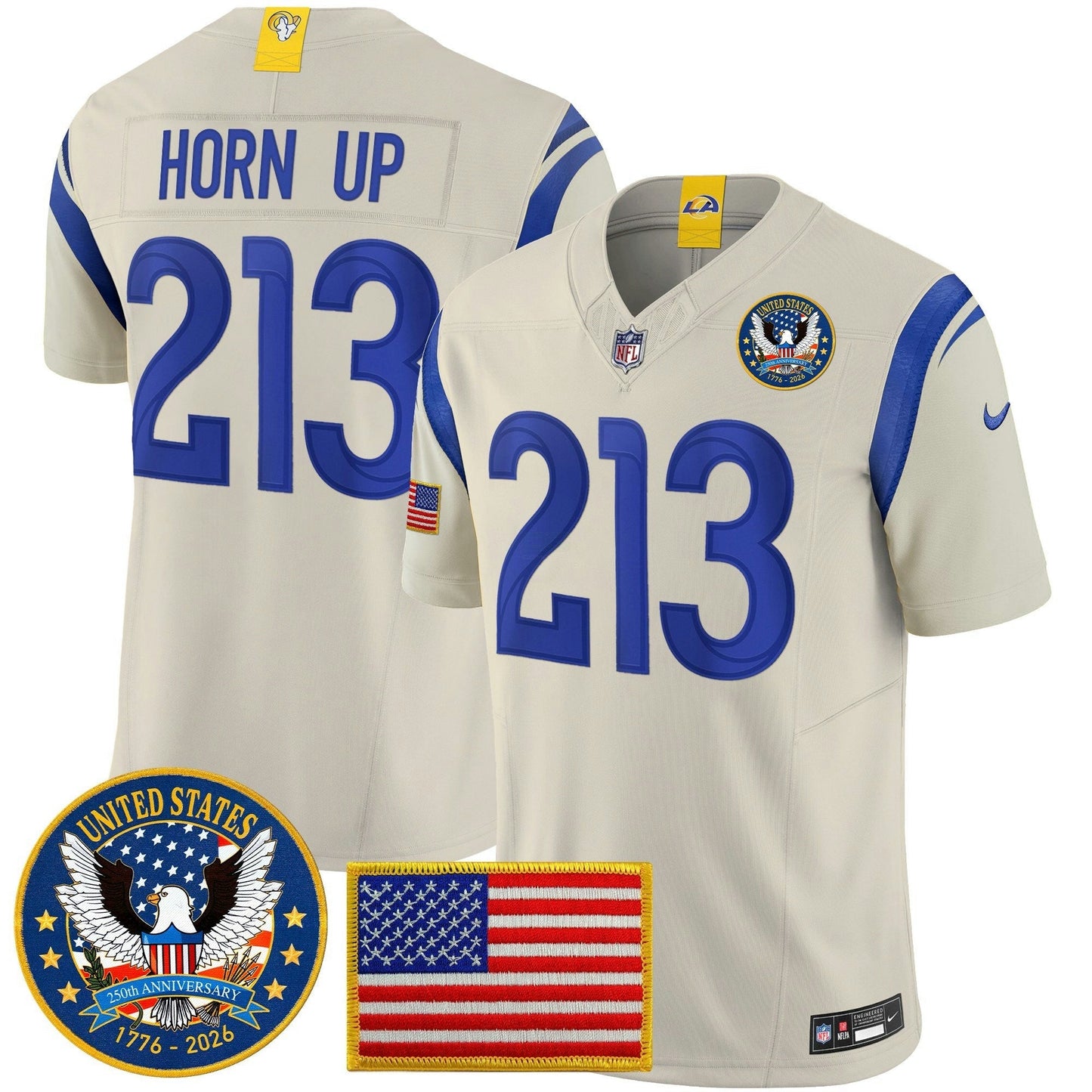 Camisa NFL Men’s Los Angeles 2025 “United States 250th Anniversary Patch” Vapor Limited Jersey