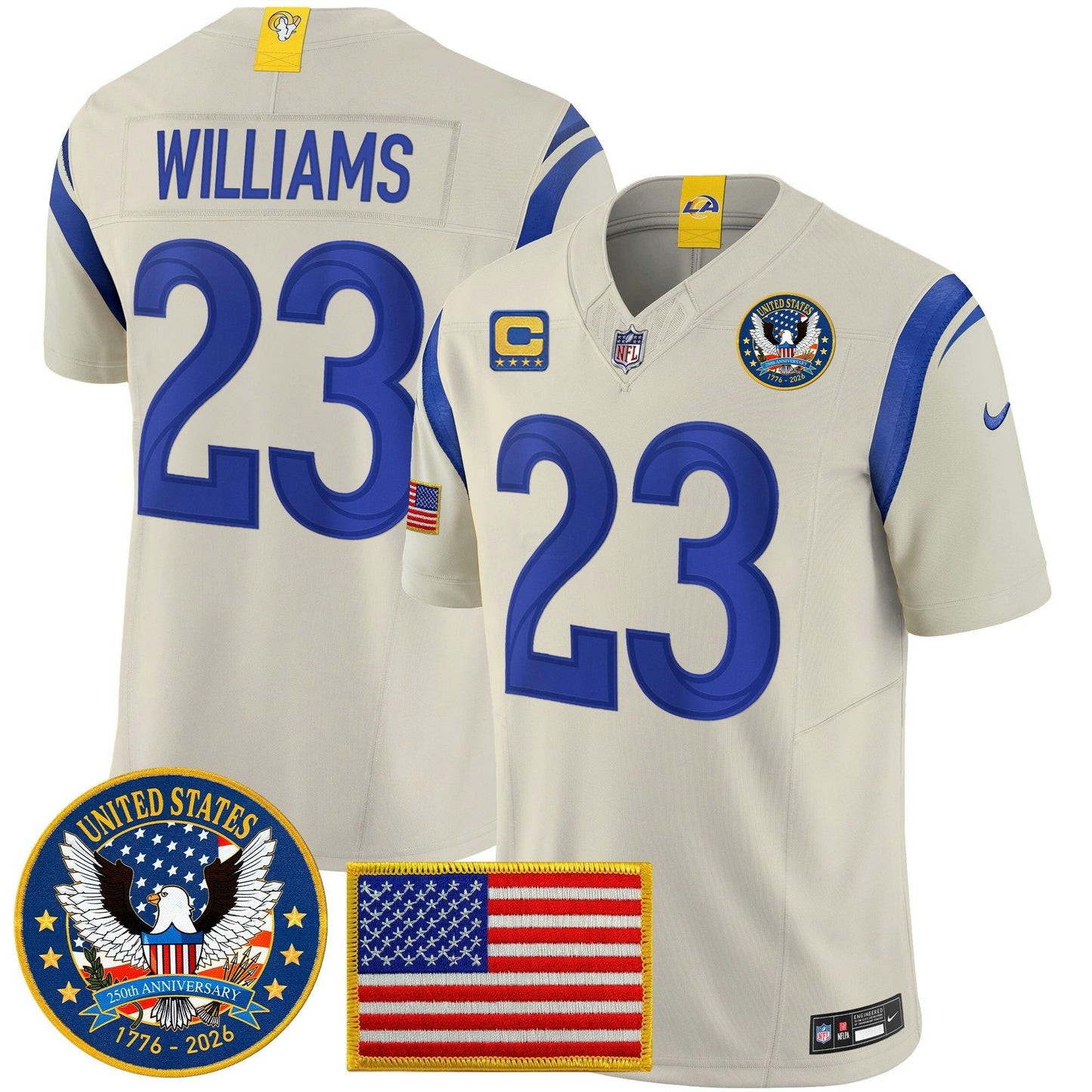 Camisa NFL Men’s Los Angeles 2025 “United States 250th Anniversary Patch” Vapor Limited Jersey