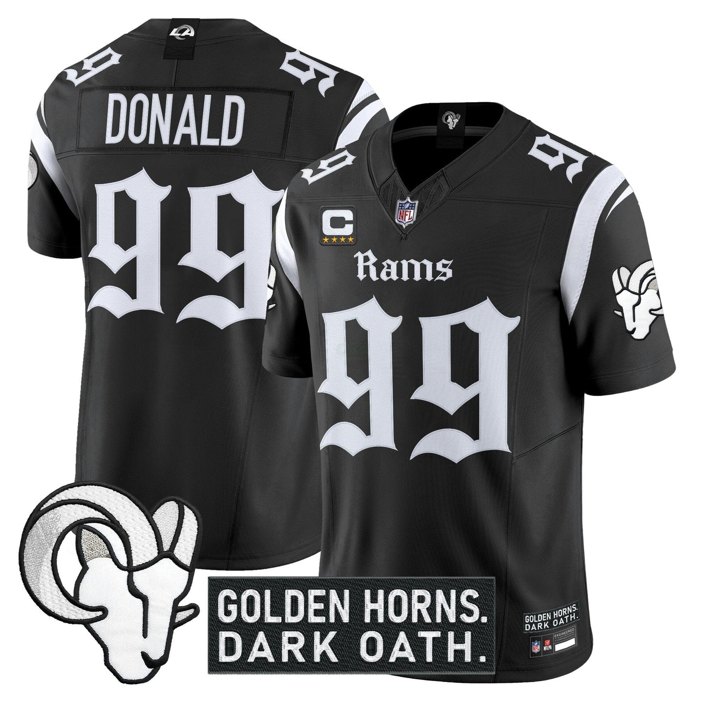 Camisa NFL Men’s Los Angeles ‘Gothic Horns Reforged Edition’ Vapor Limited Jersey
