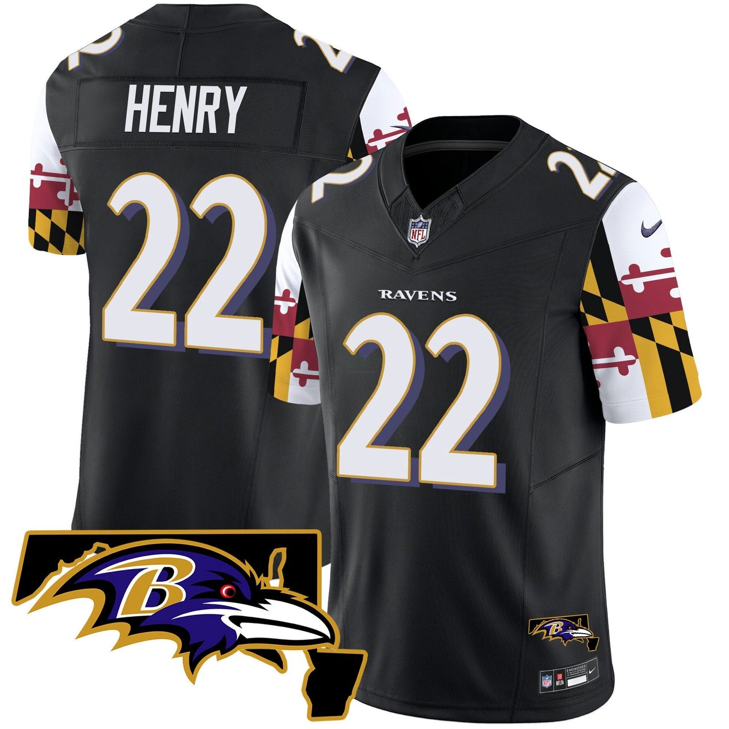 Camisa NFL Men’s Maryland Flag Vapor Limited Jersey V2