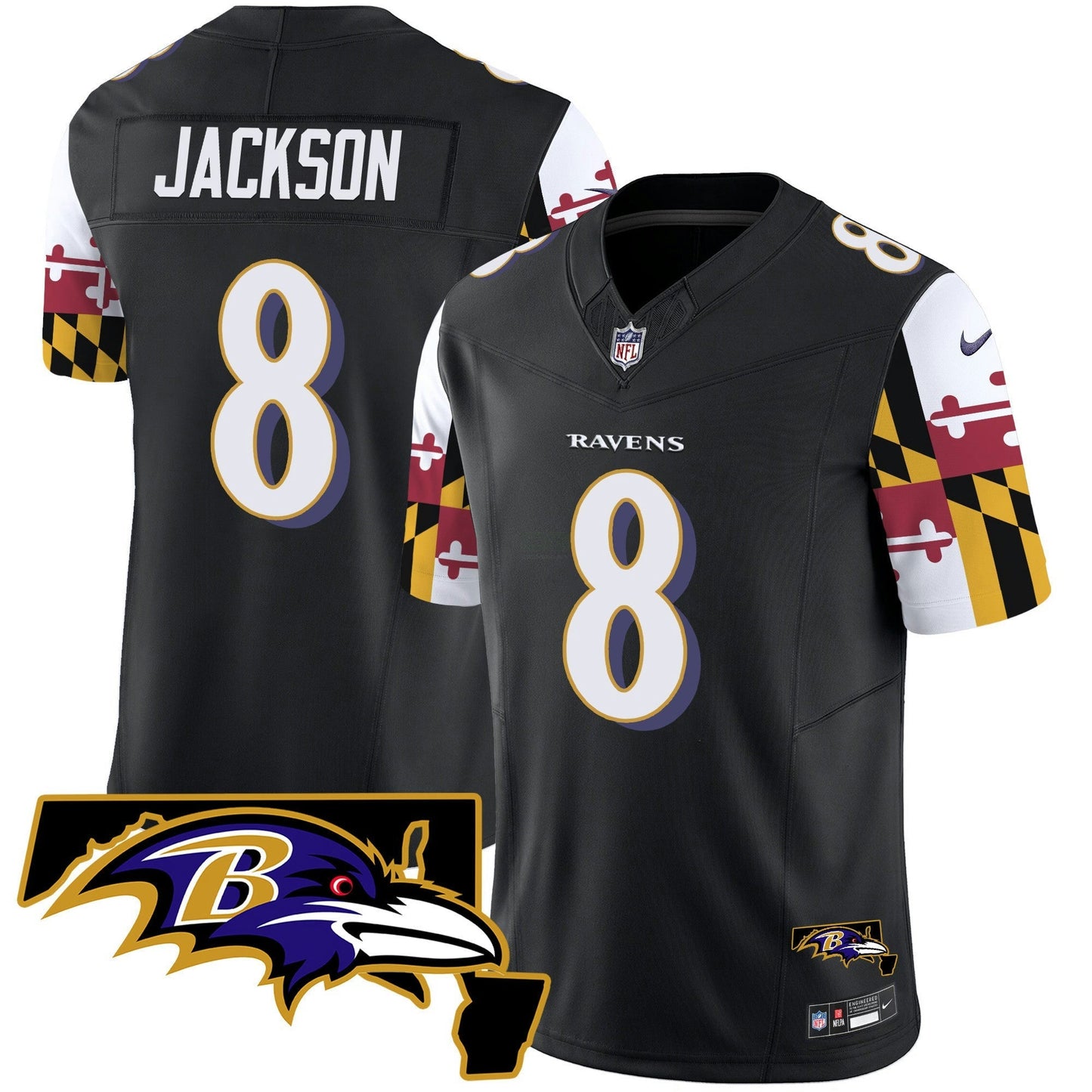 Camisa NFL Men’s Maryland Flag Vapor Limited Jersey V2