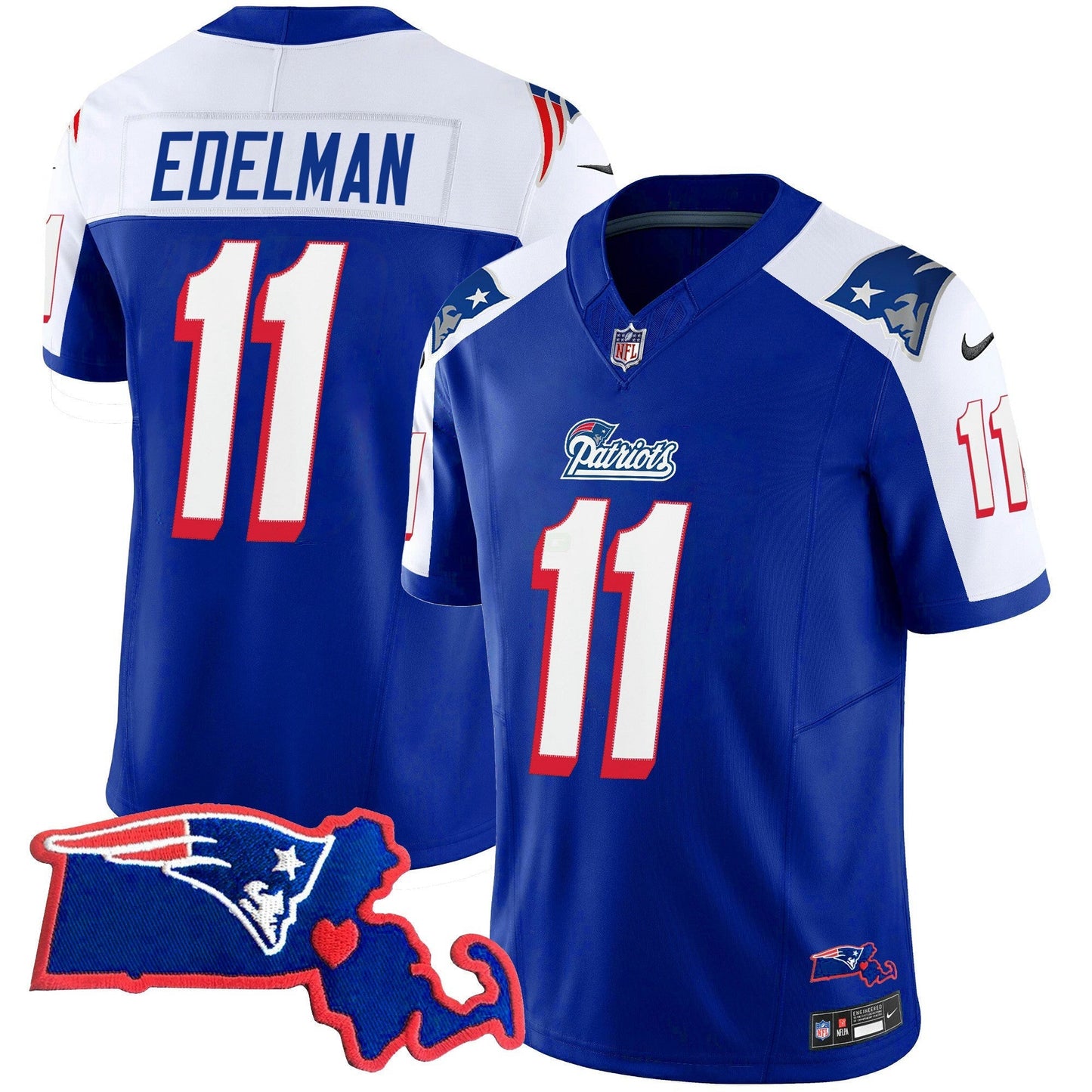 Camisa NFL Men’s Massachusetts Patch Vapor Jersey