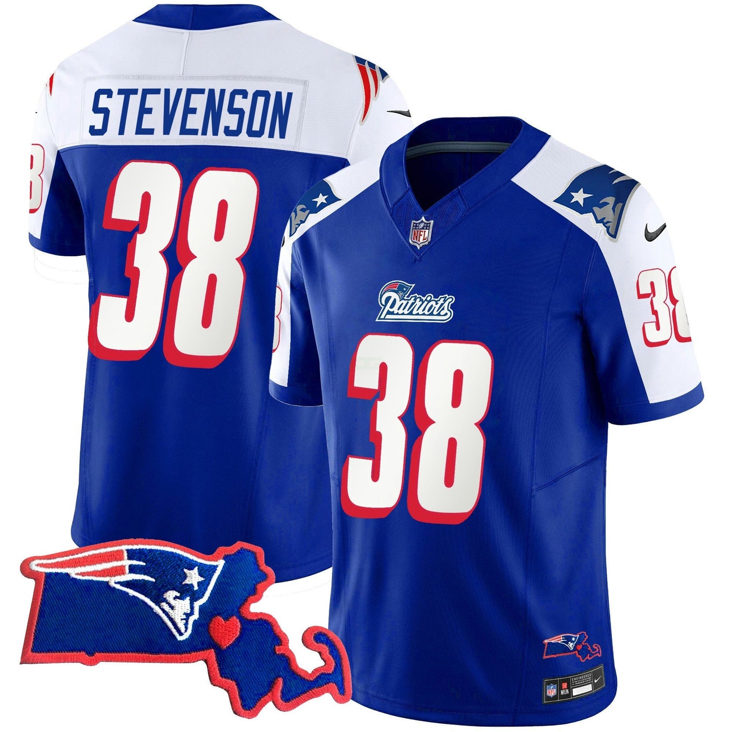 Camisa NFL Men’s Massachusetts Patch Vapor Jersey