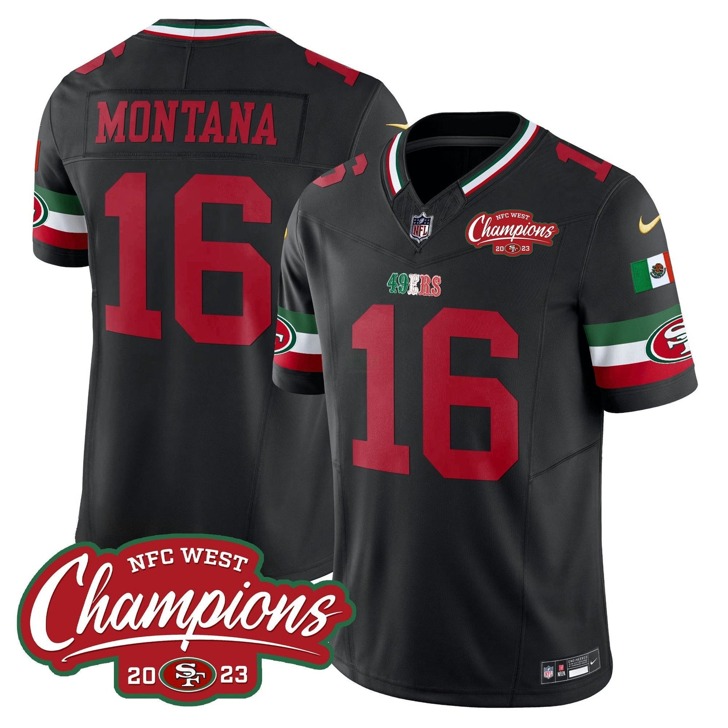 Camisa NFL Men’s Mexico 2023 NFC West Champions Patch Vapor Jersey