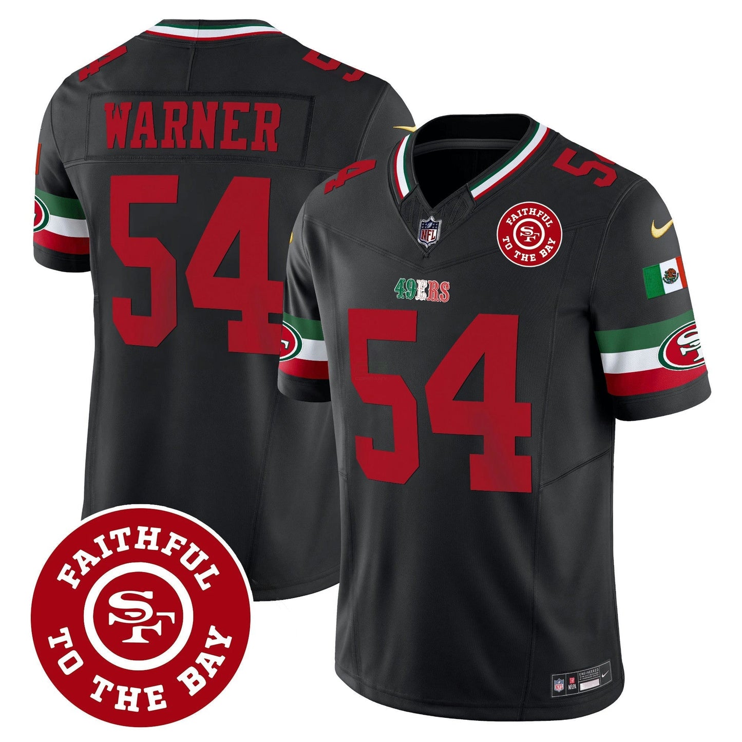 Camisa NFL Men’s Mexico Faithful To The Bay Patch Vapor Jersey