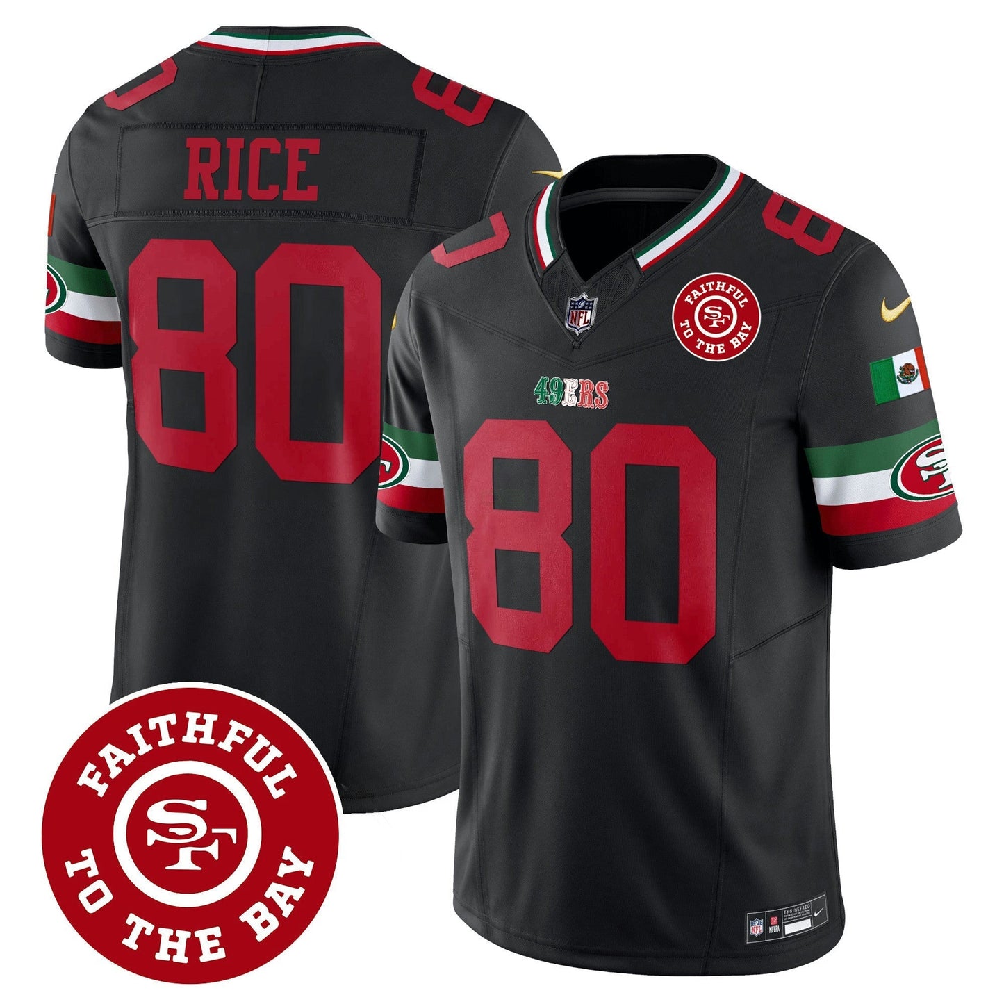 Camisa NFL Men’s Mexico Faithful To The Bay Patch Vapor Jersey