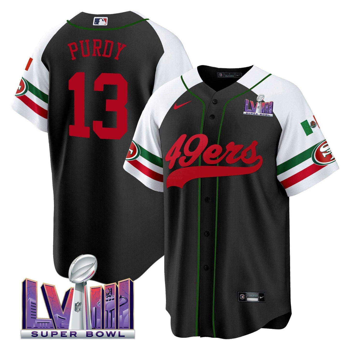Camisa NFL Men’s Mexico Super Bowl LVIII Patch Jersey