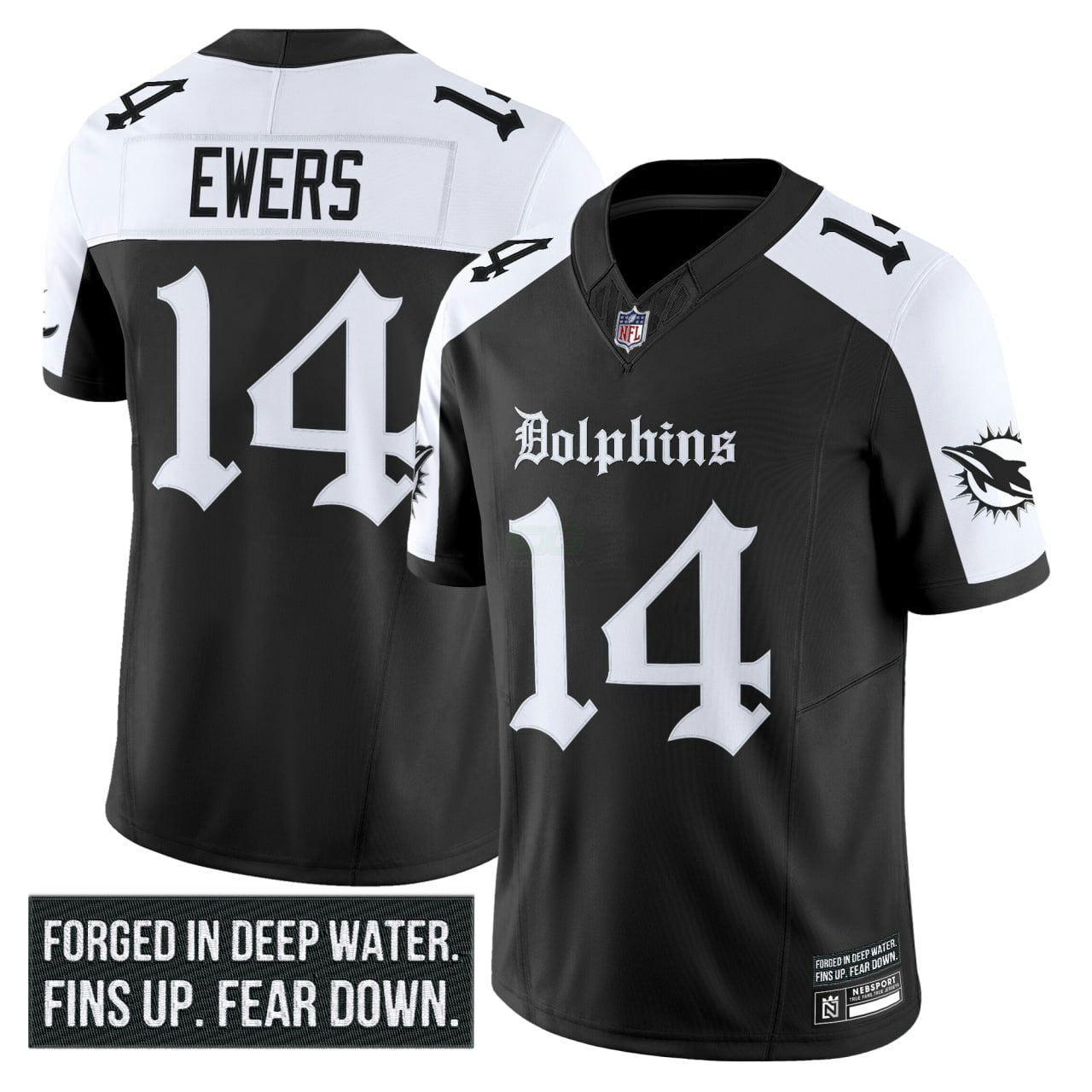Camisa NFL Men’s Miami ‘Gothic Deep Water Edition’ Vapor Limited Jersey
