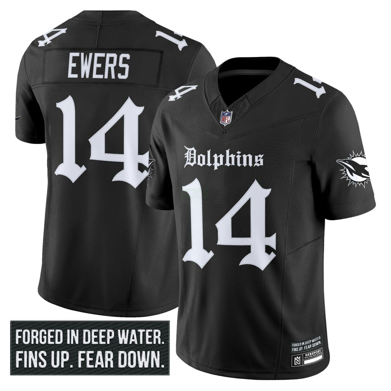 Camisa NFL Men’s Miami ‘Gothic Deep Water Edition’ Vapor Limited Jersey