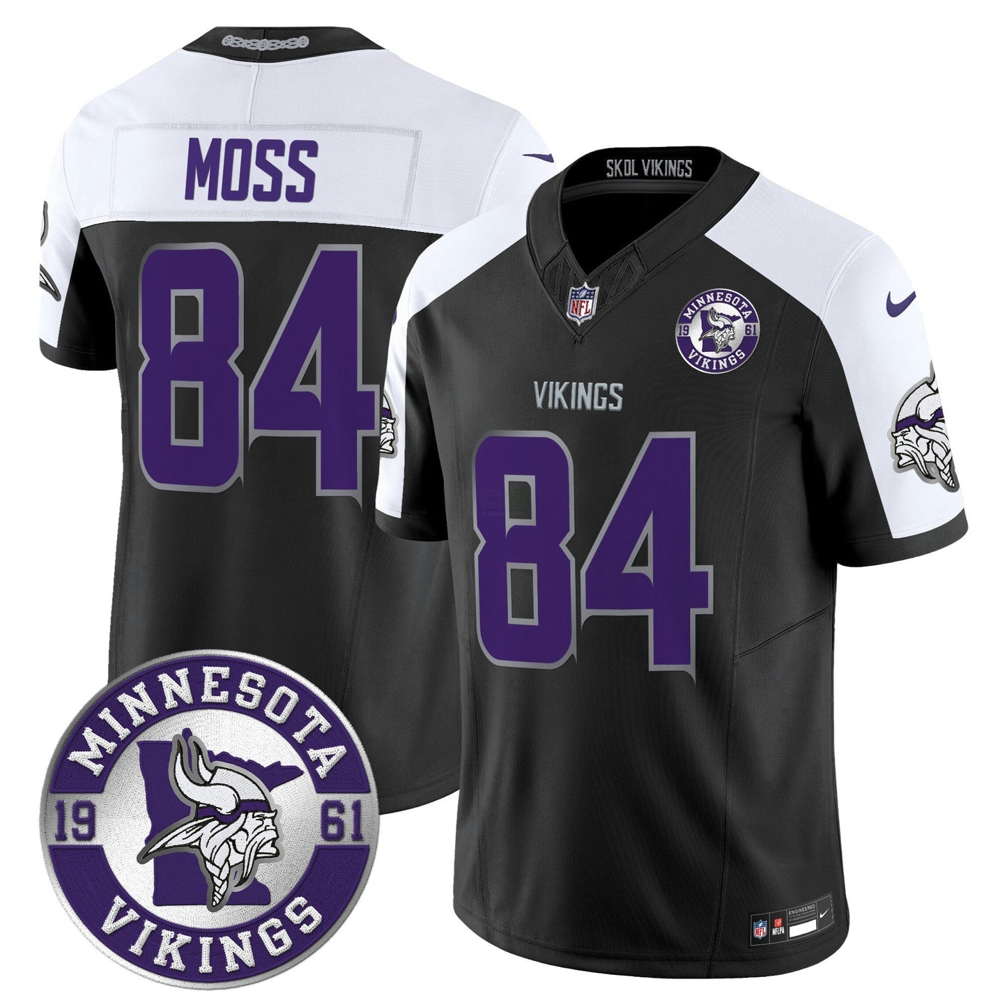 Camisa NFL Men’s Minnesota 2024 Vapor Limited Jersey – Est. 1961 Patch
