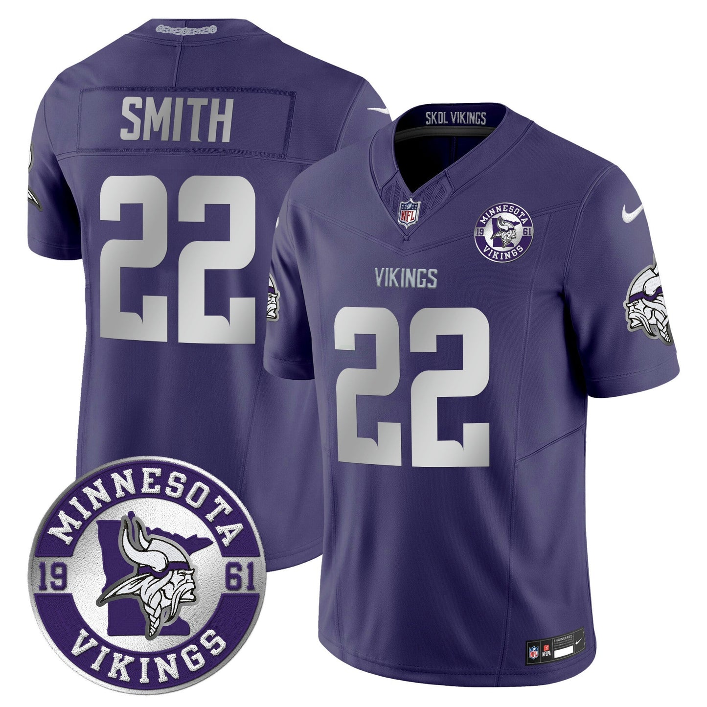 Camisa NFL Men’s Minnesota 2024 Vapor Limited Jersey – Est. 1961 Patch