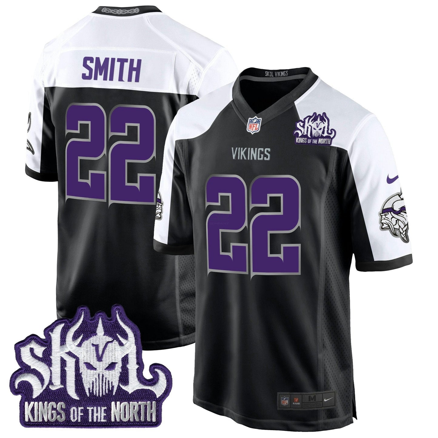 Camisa NFL Men’s Minnesota 2024 Winter Warrior Skol Patch Game Jersey