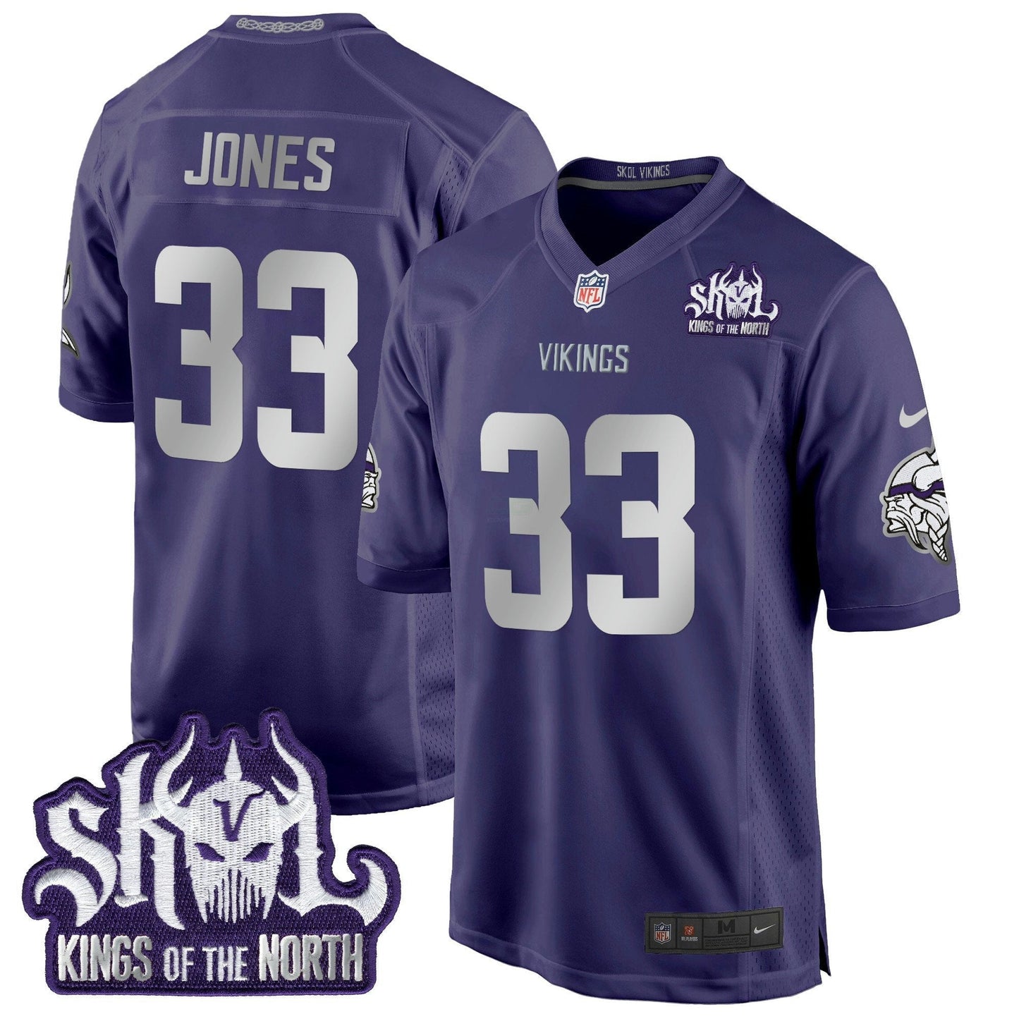 Camisa NFL Men’s Minnesota 2024 Winter Warrior Skol Patch Game Jersey