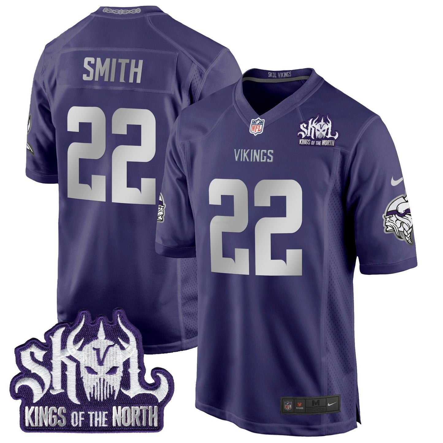 Camisa NFL Men’s Minnesota 2024 Winter Warrior Skol Patch Game Jersey