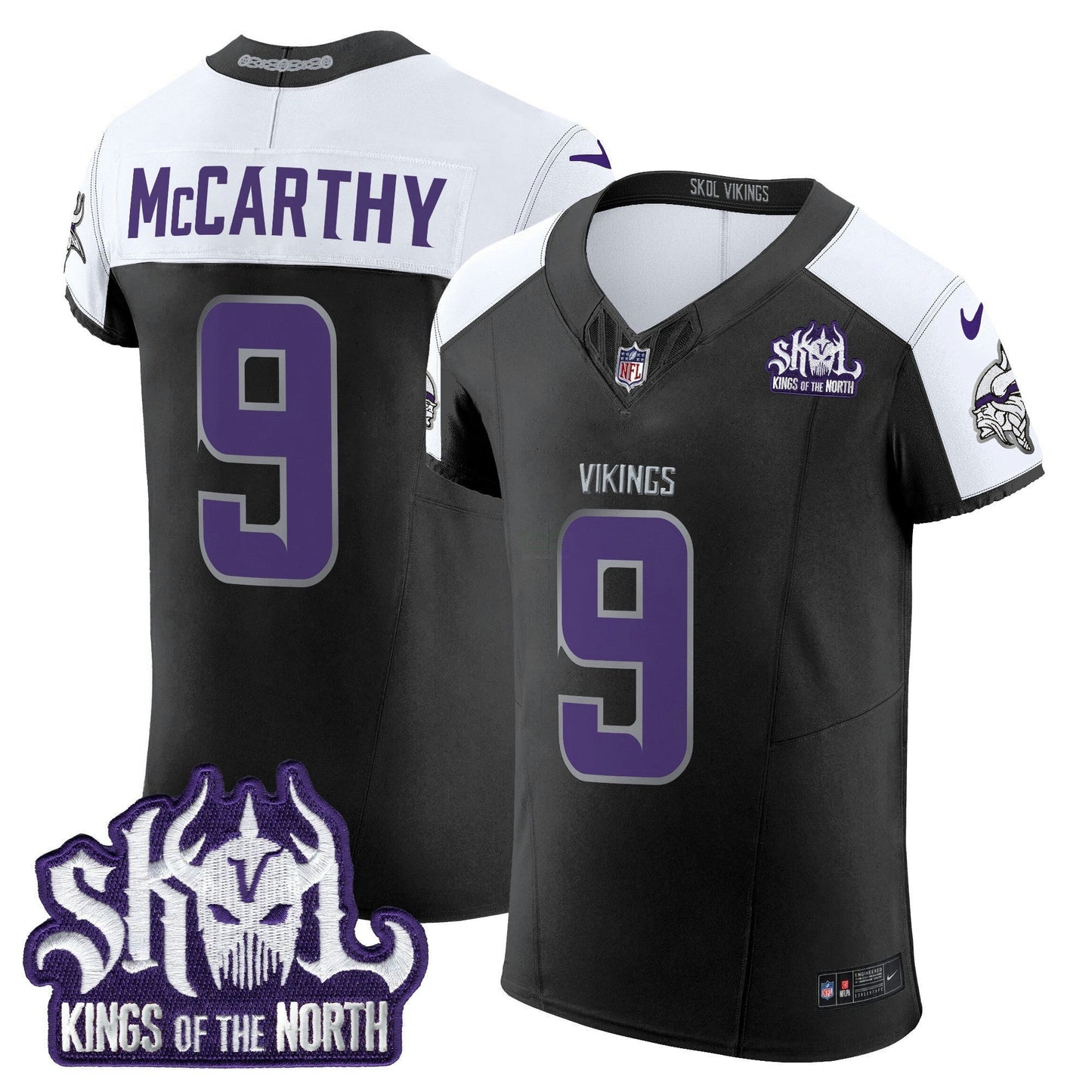 Camisa NFL Men’s Minnesota 2024 Winter Warrior Skol Patch Vapor Elite Jersey