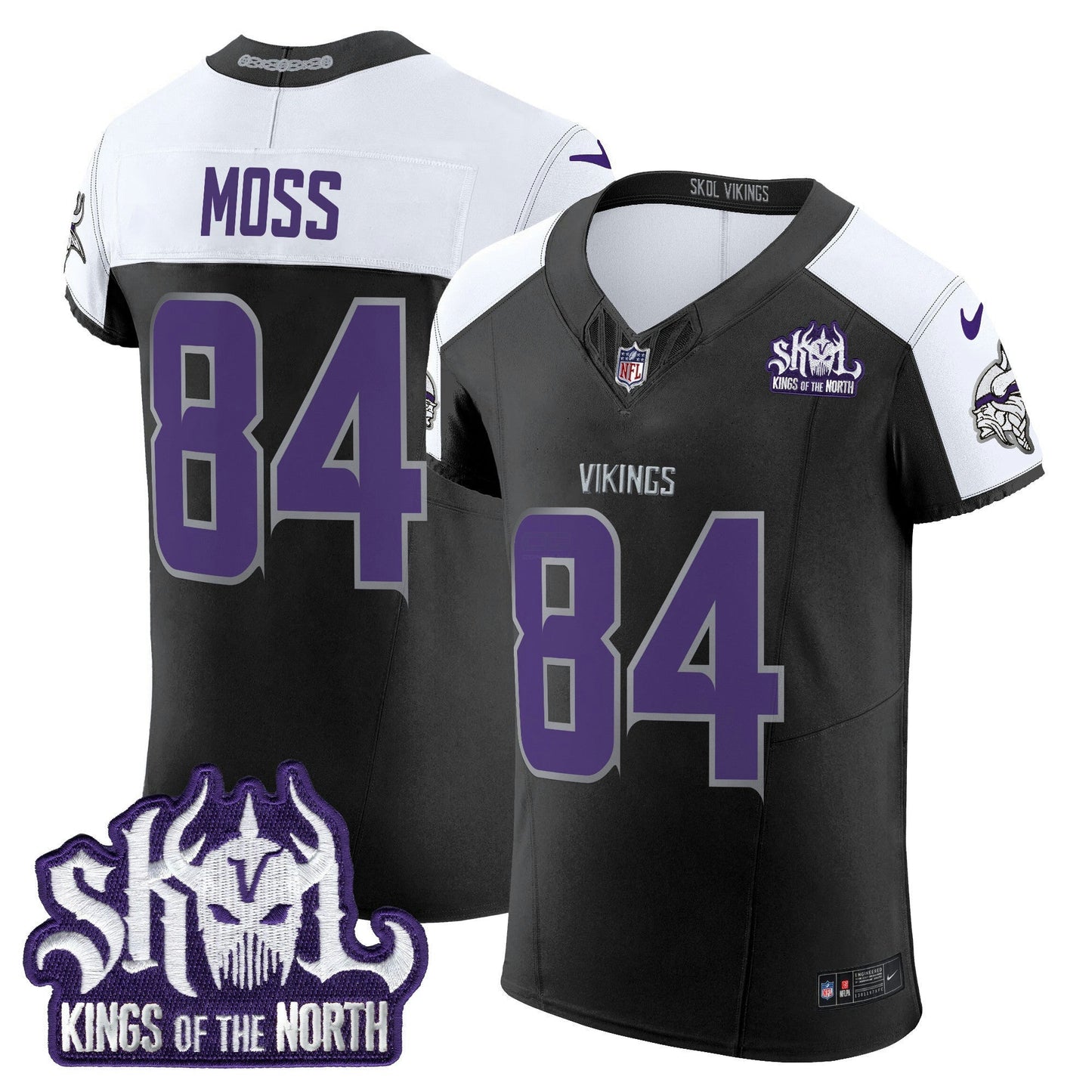 Camisa NFL Men’s Minnesota 2024 Winter Warrior Skol Patch Vapor Elite Jersey