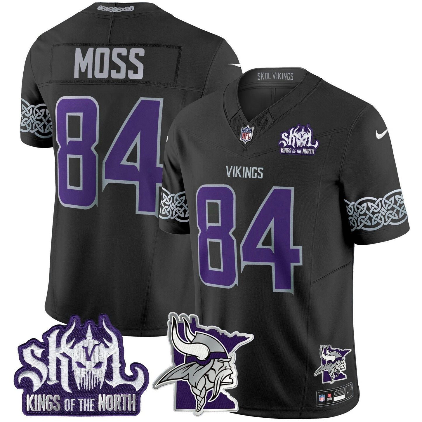 Camisa NFL Men’s Minnesota 2024 Winter Warrior Skol Patch Vapor Limited Jersey V2