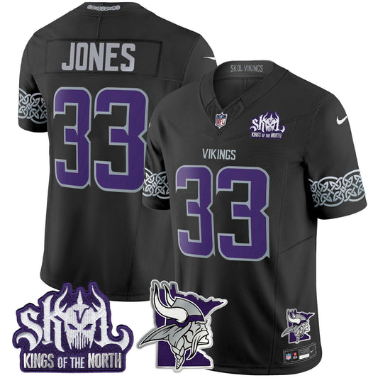 Camisa NFL Men’s Minnesota 2024 Winter Warrior Skol Patch Vapor Limited Jersey V2