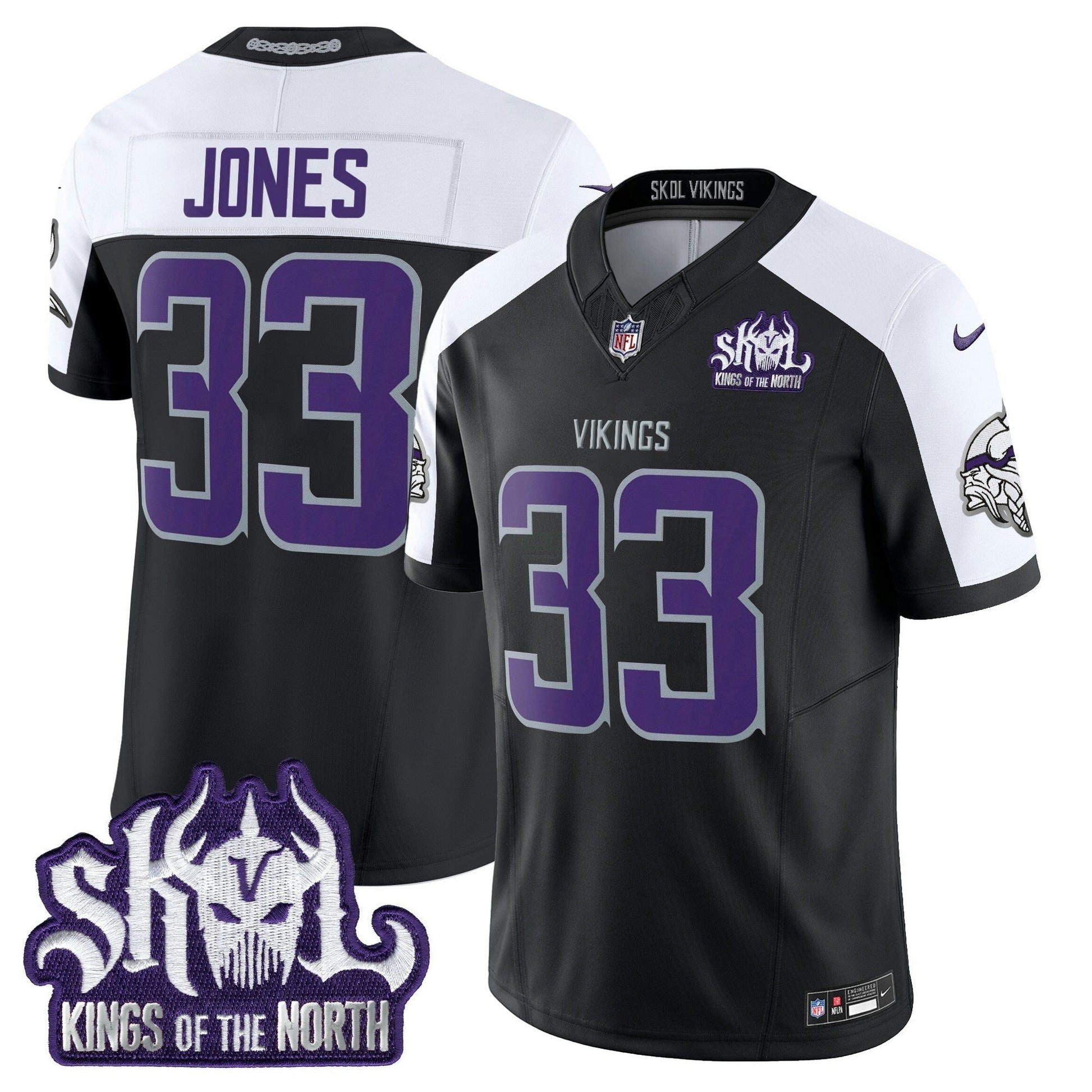 Camisa NFL Men’s Minnesota 2025 Winter Warrior Skol Patch Vapor Limited Jersey