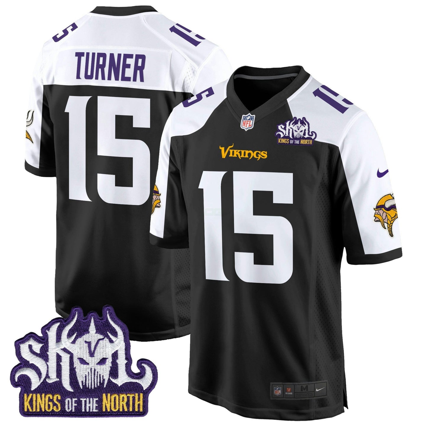 Camisa NFL Men’s Minnesota King Of The North Patch Game Jersey