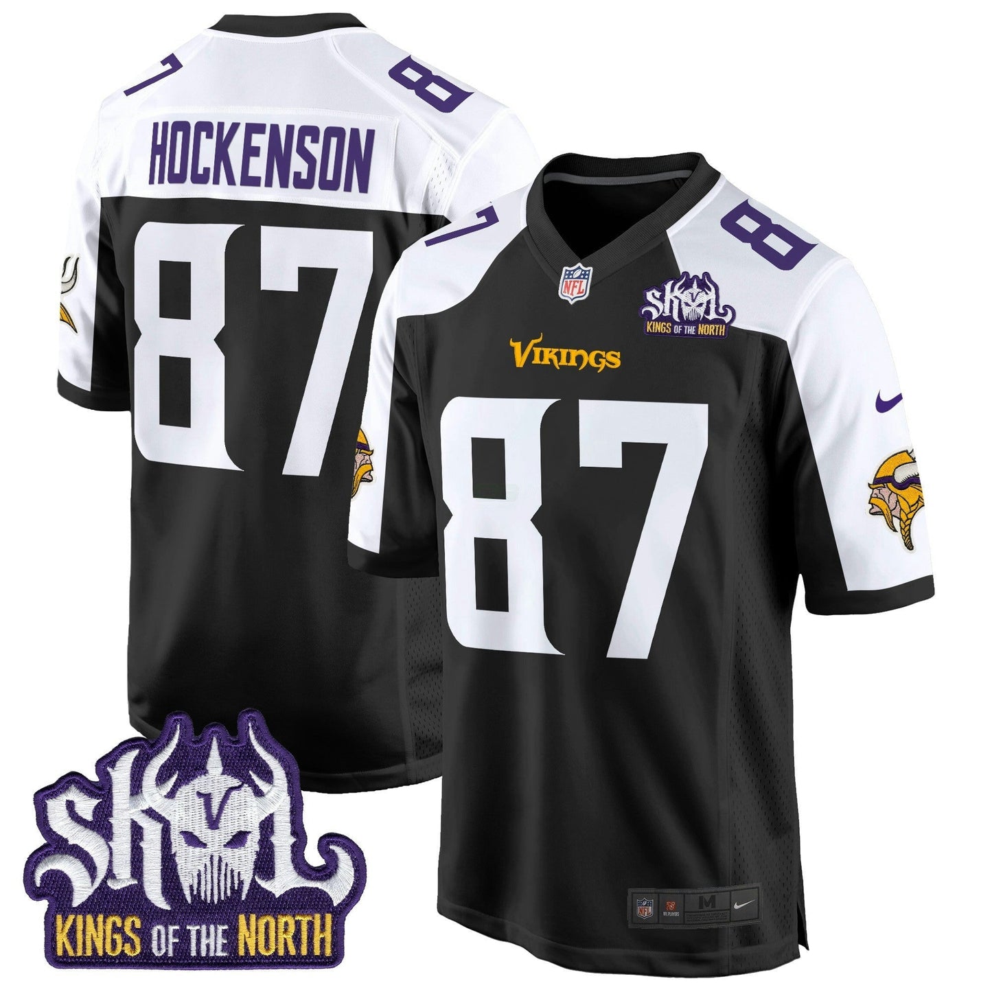 Camisa NFL Men’s Minnesota King Of The North Patch Game Jersey