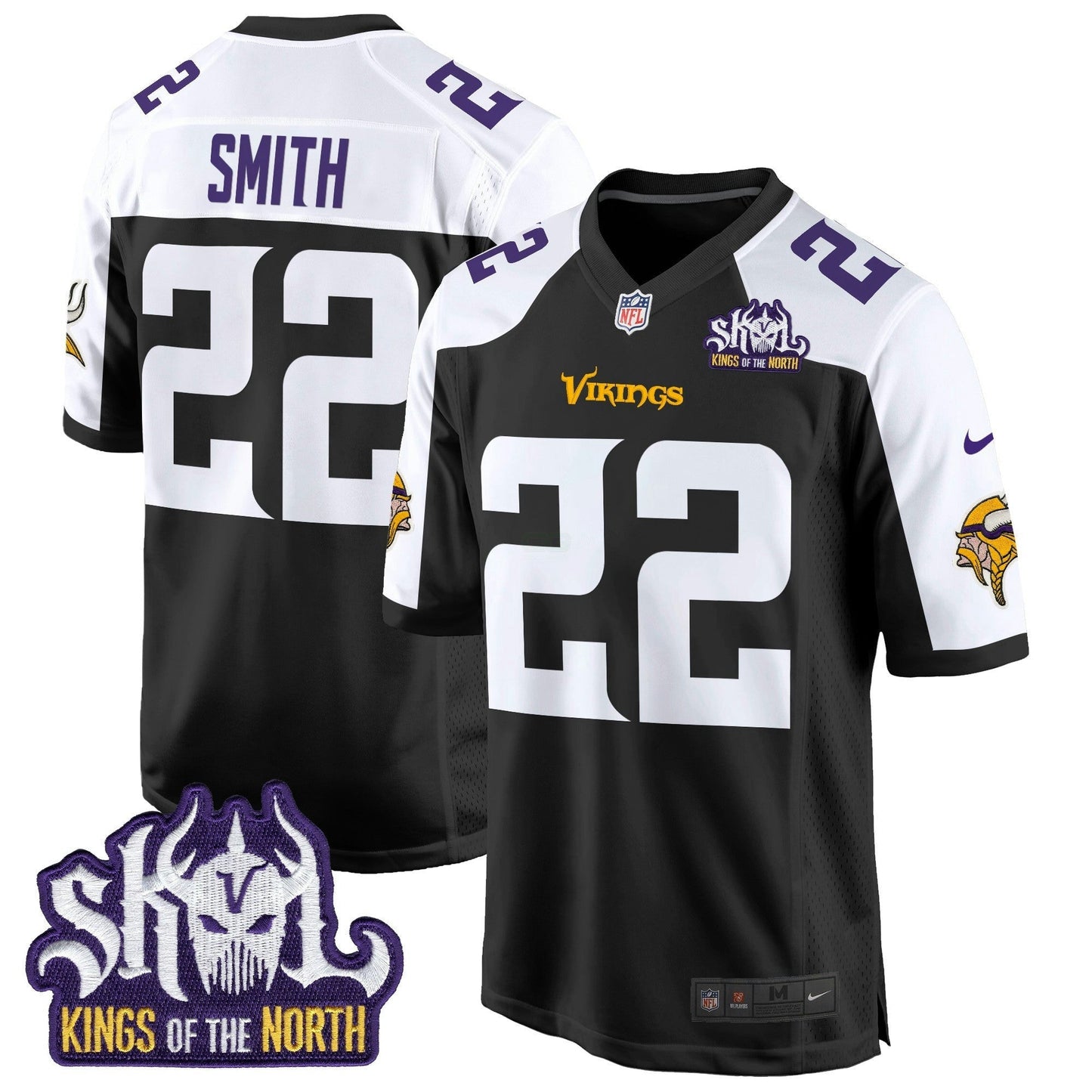 Camisa NFL Men’s Minnesota King Of The North Patch Game Jersey