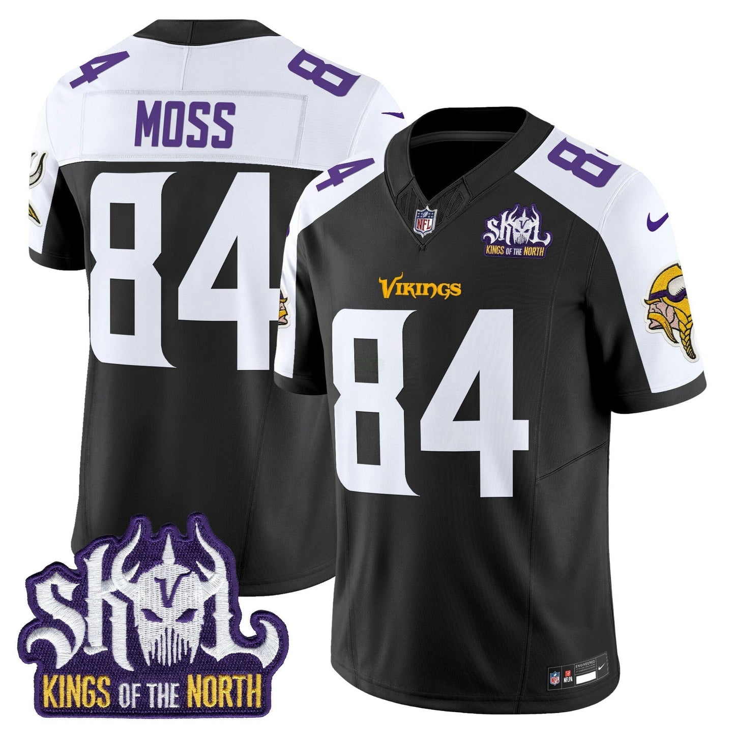 Camisa NFL Men’s Minnesota Kings Of The North Patch Vapor Limited Jersey V2