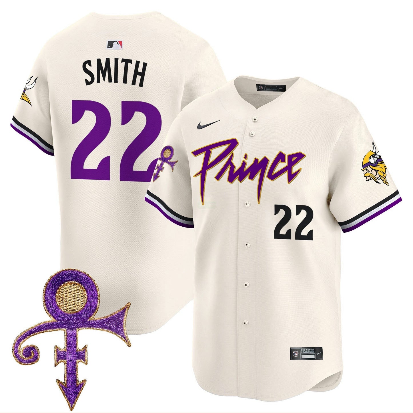 Camisa NFL Men’s Minnesota Prince Patch Vapor Premier Limited Jersey