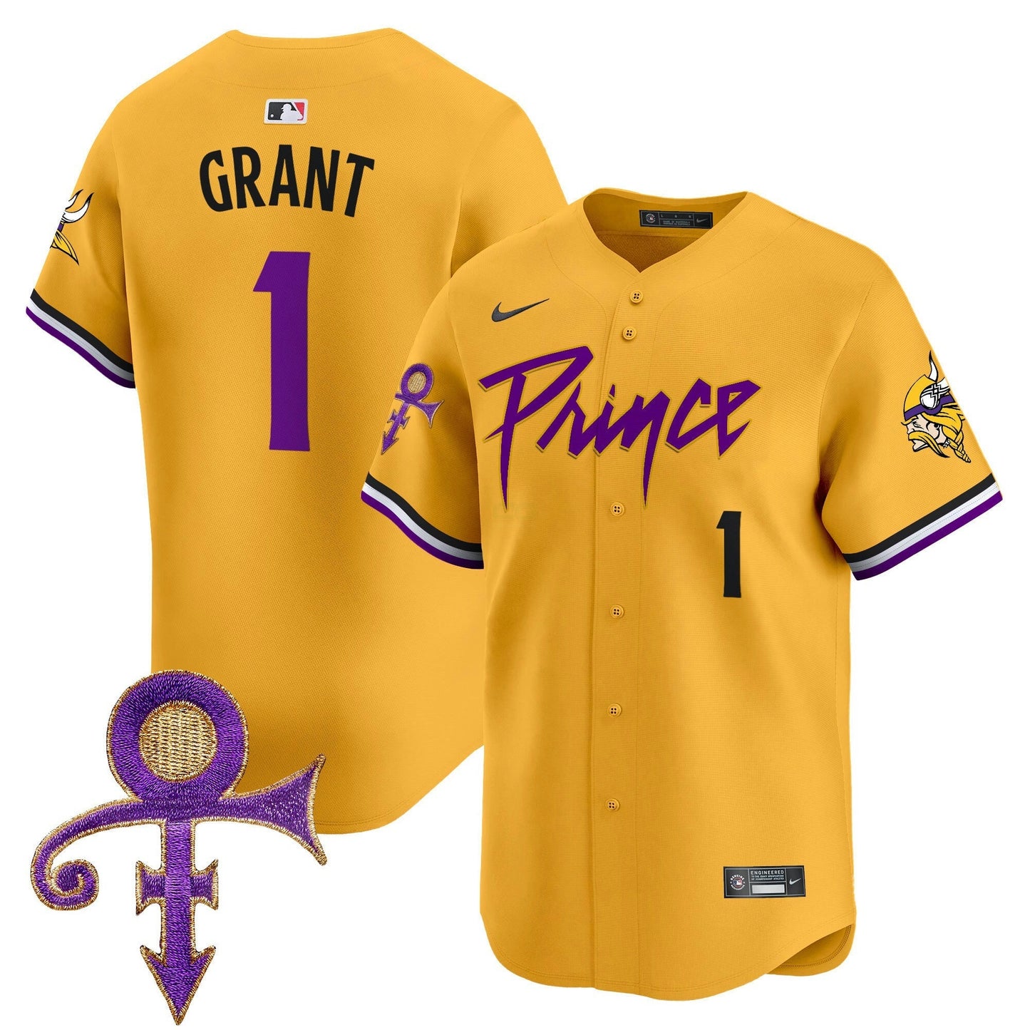 Camisa NFL Men’s Minnesota Prince Patch Vapor Premier Limited Jersey
