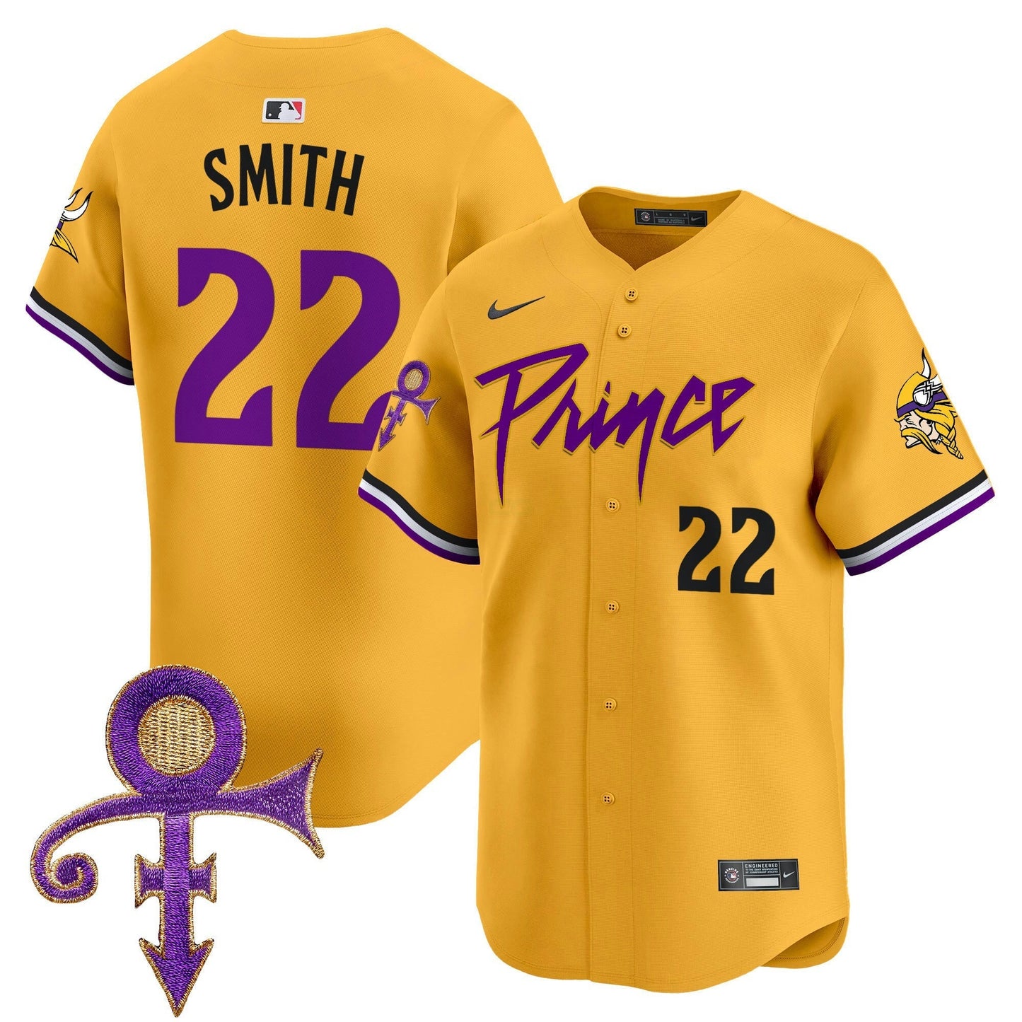 Camisa NFL Men’s Minnesota Prince Patch Vapor Premier Limited Jersey