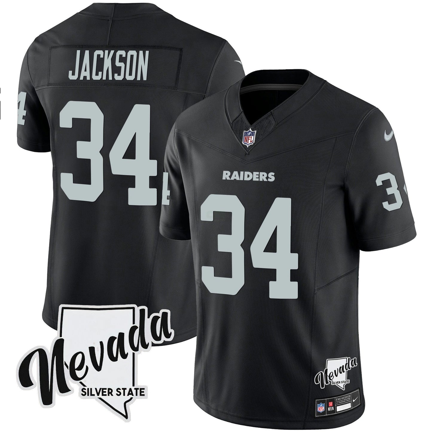 Camisa NFL Men’s Nevada Silver State Patch Vapor Jersey