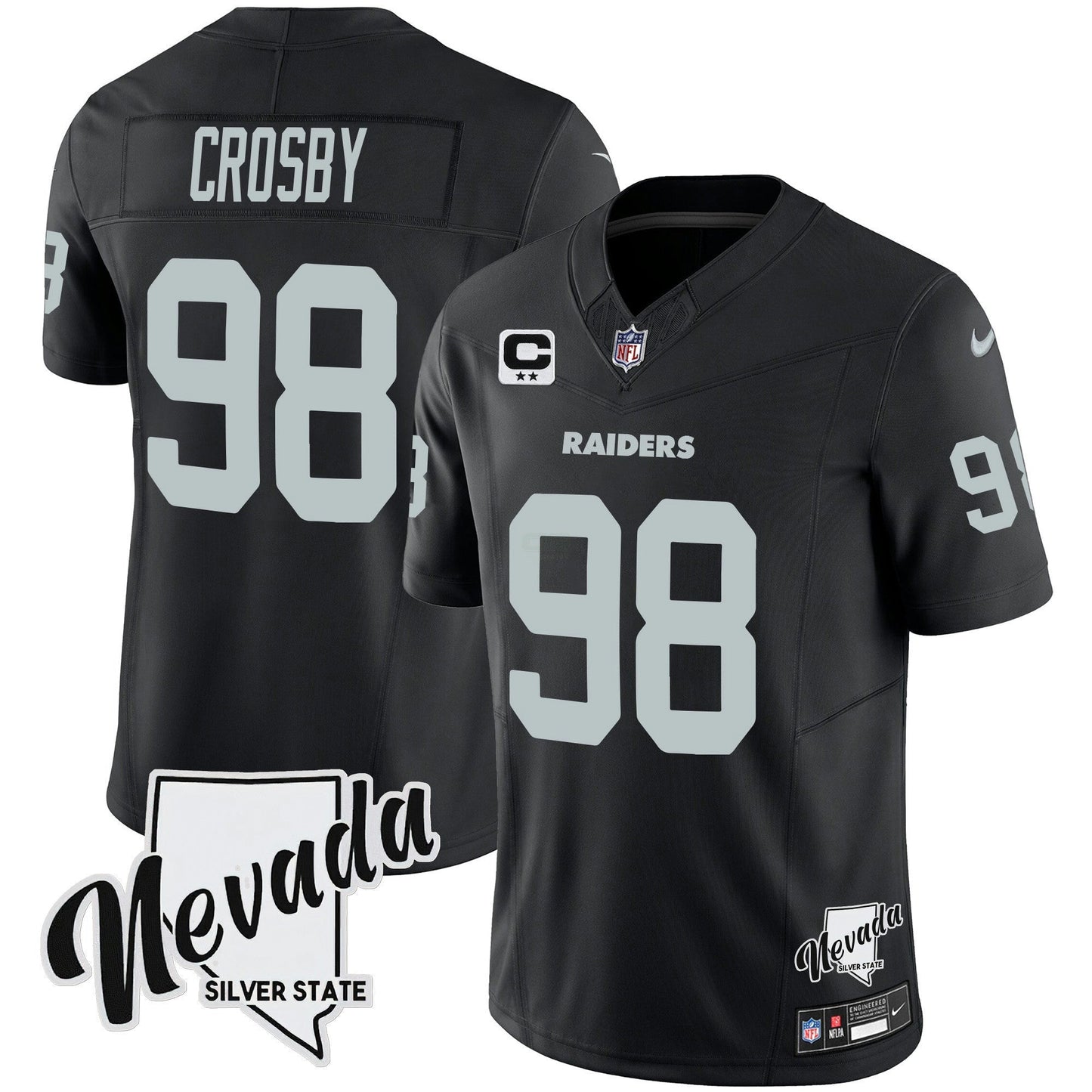 Camisa NFL Men’s Nevada Silver State Patch Vapor Jersey