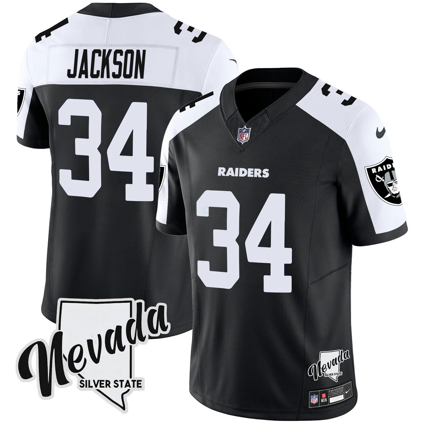 Camisa NFL Men’s Nevada Silver State Patch Vapor Jersey V2